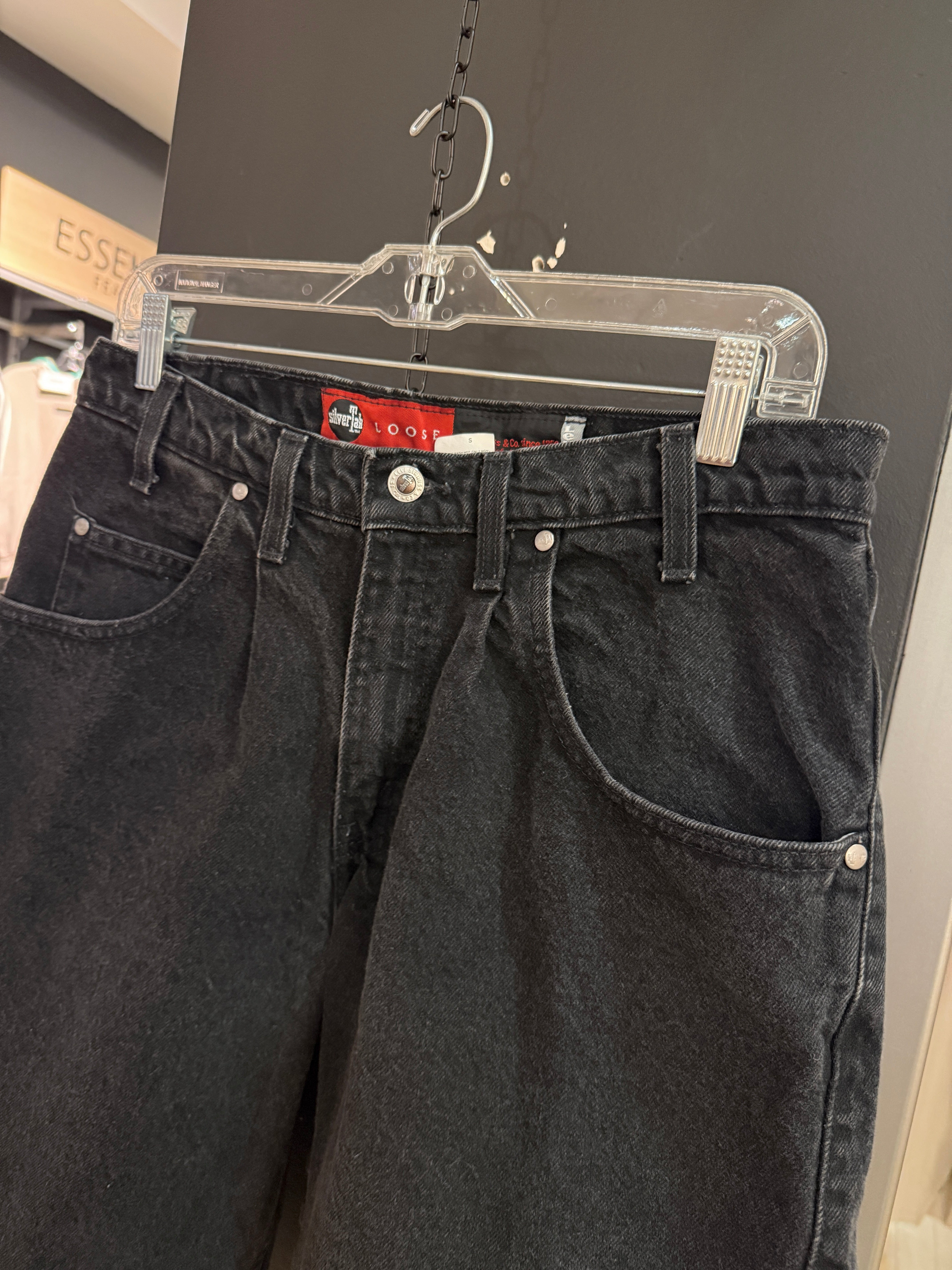 90s Levi's Silver Tab Black Denim Jorts Size 32