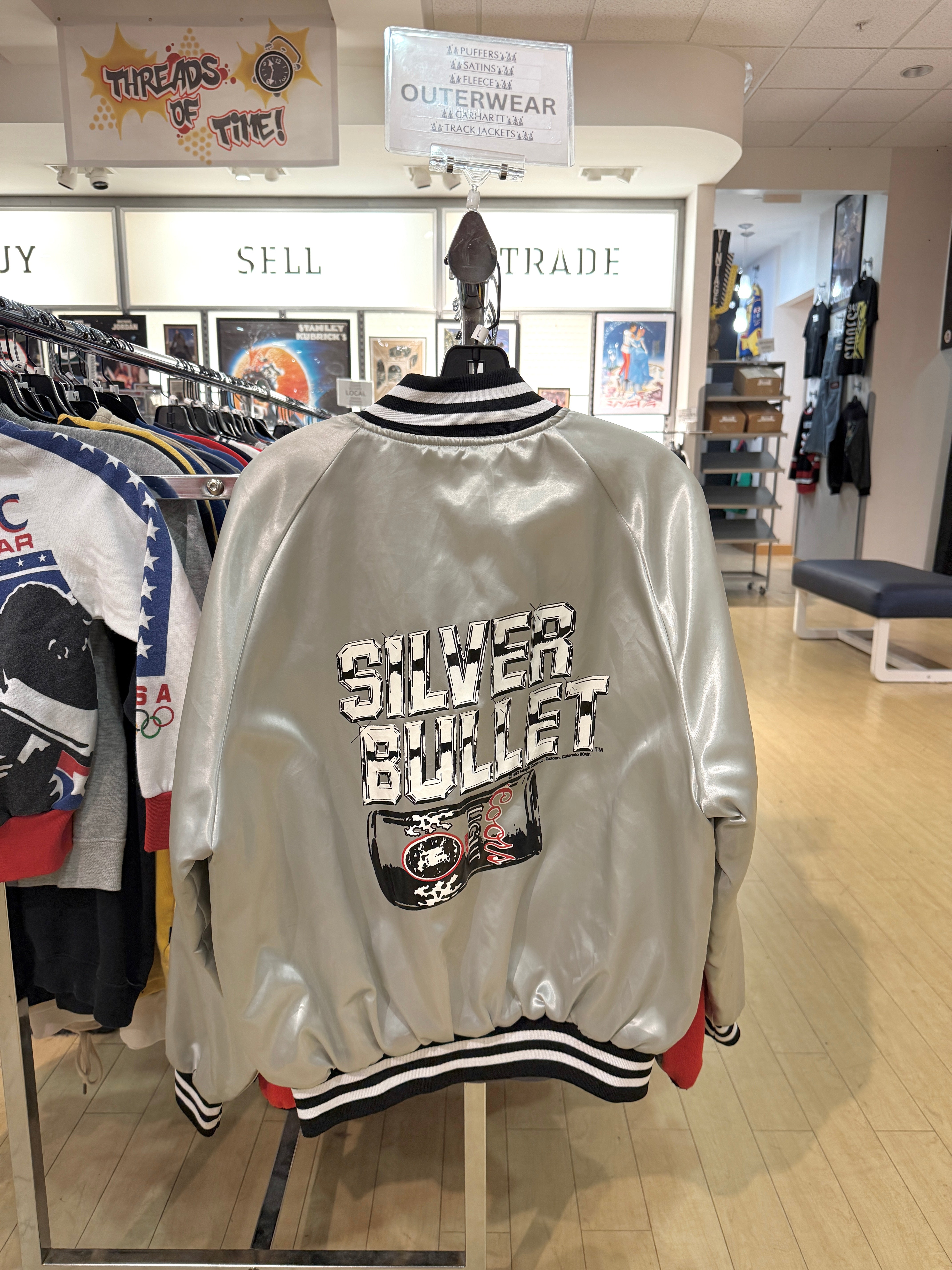 1982 Coors Light Silver Bullet Satin Jacket Sz L