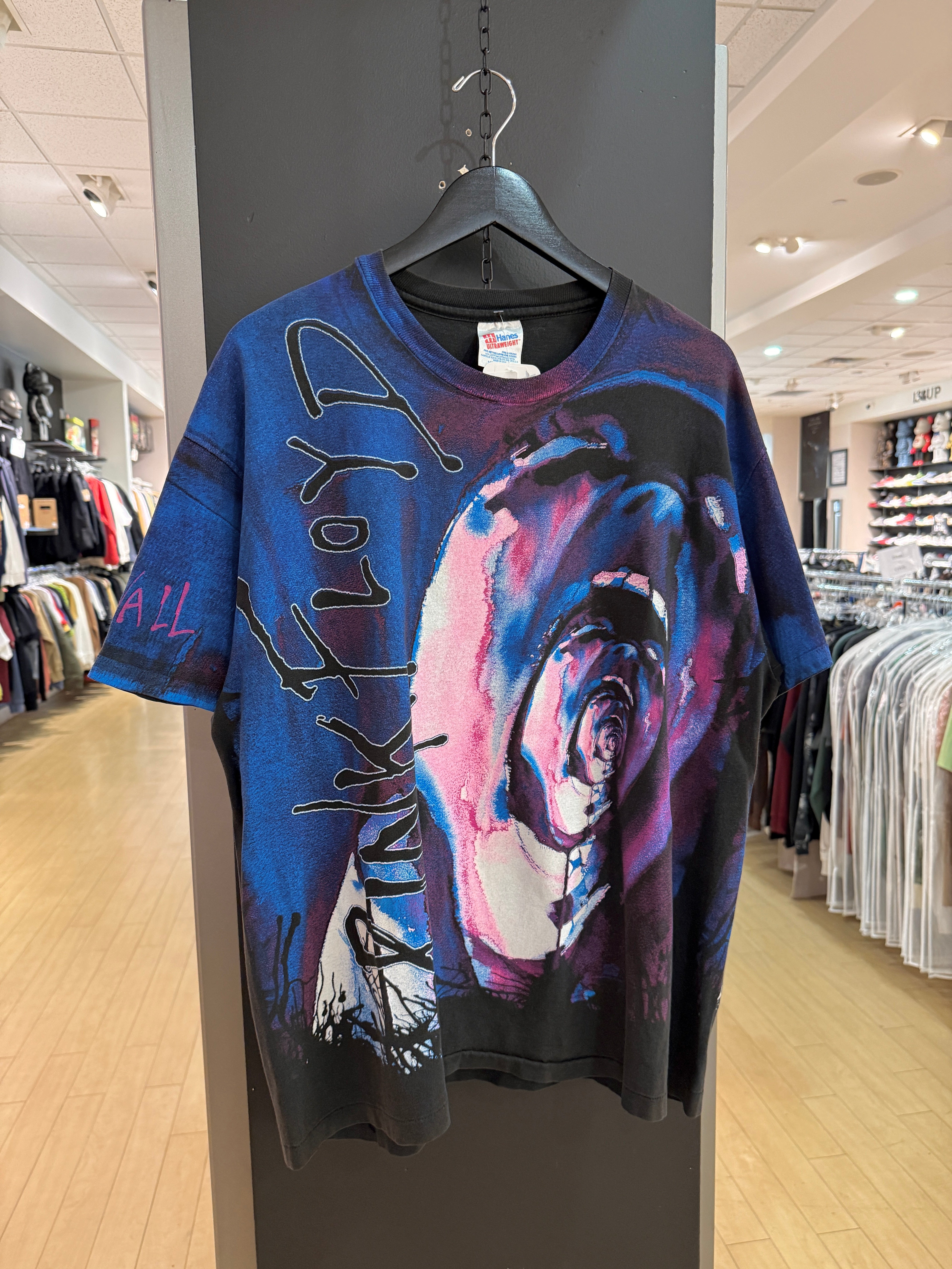 90s Pink Floyd The Wall All Over Print Tee Size XL