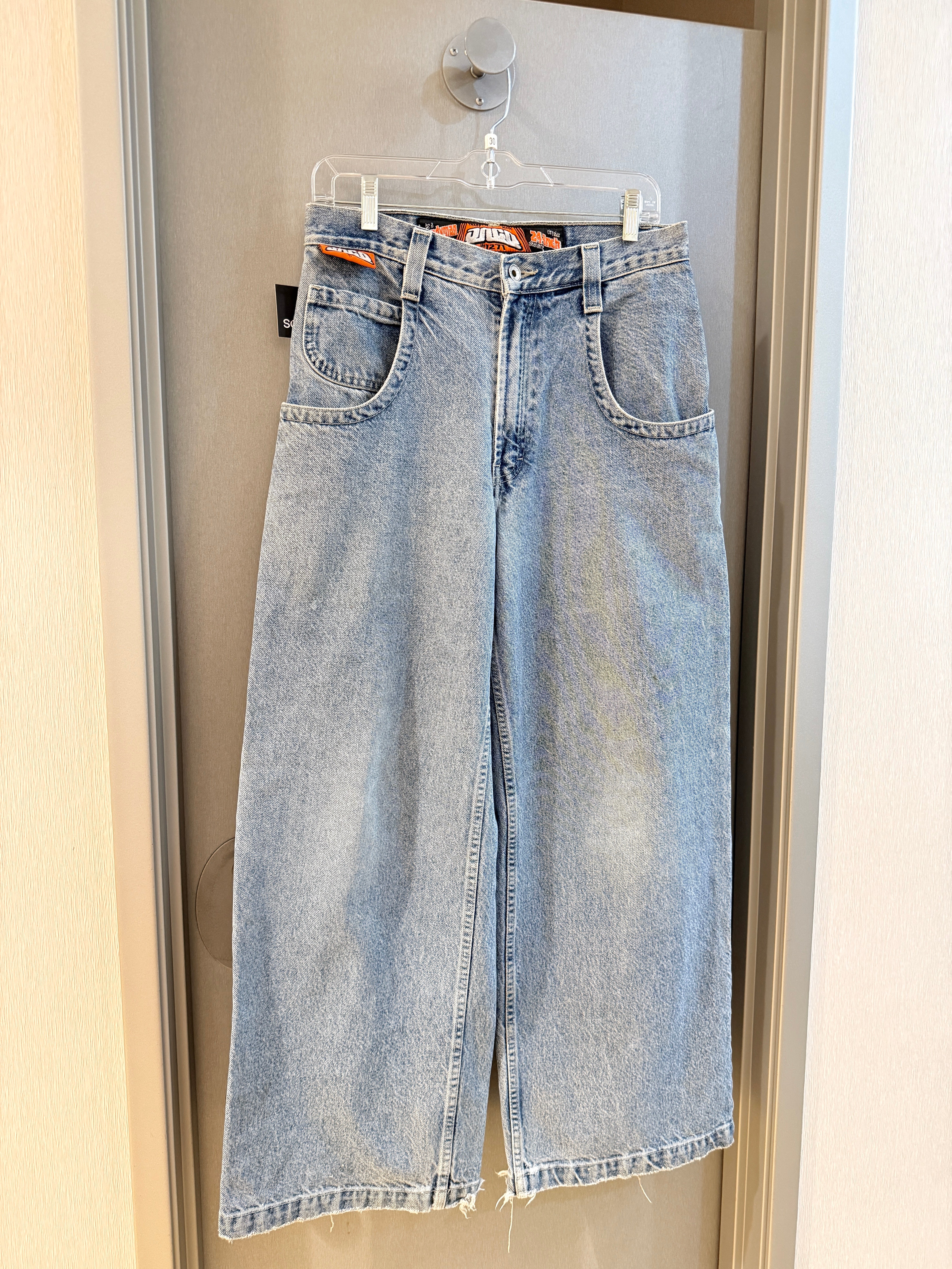 90s JNCO Jeans Handyman Light Wash Denim Carpenter Pants Sz 30x30