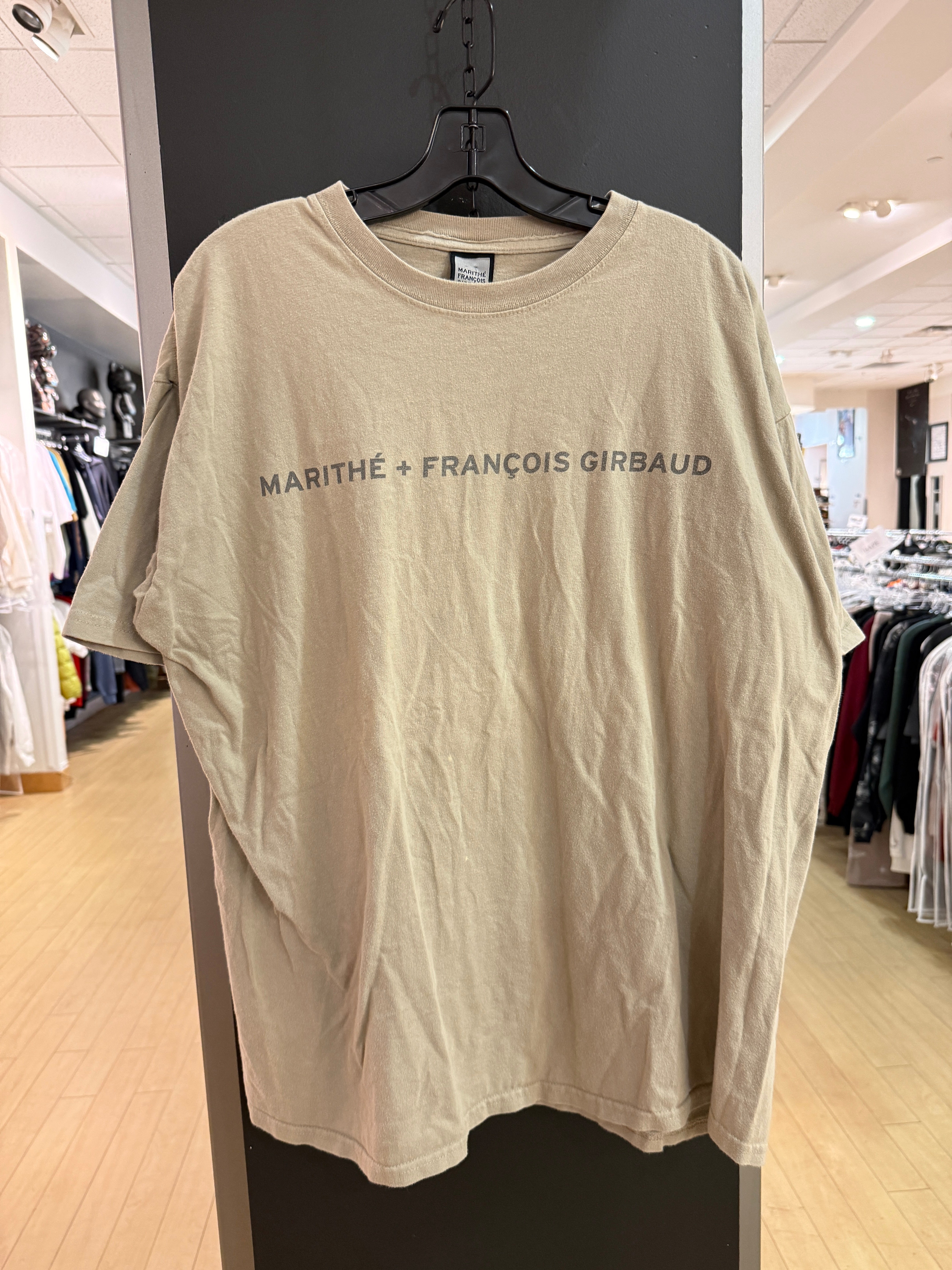 Y2K Marithe Francois Girbaud Beige Tee Size XL