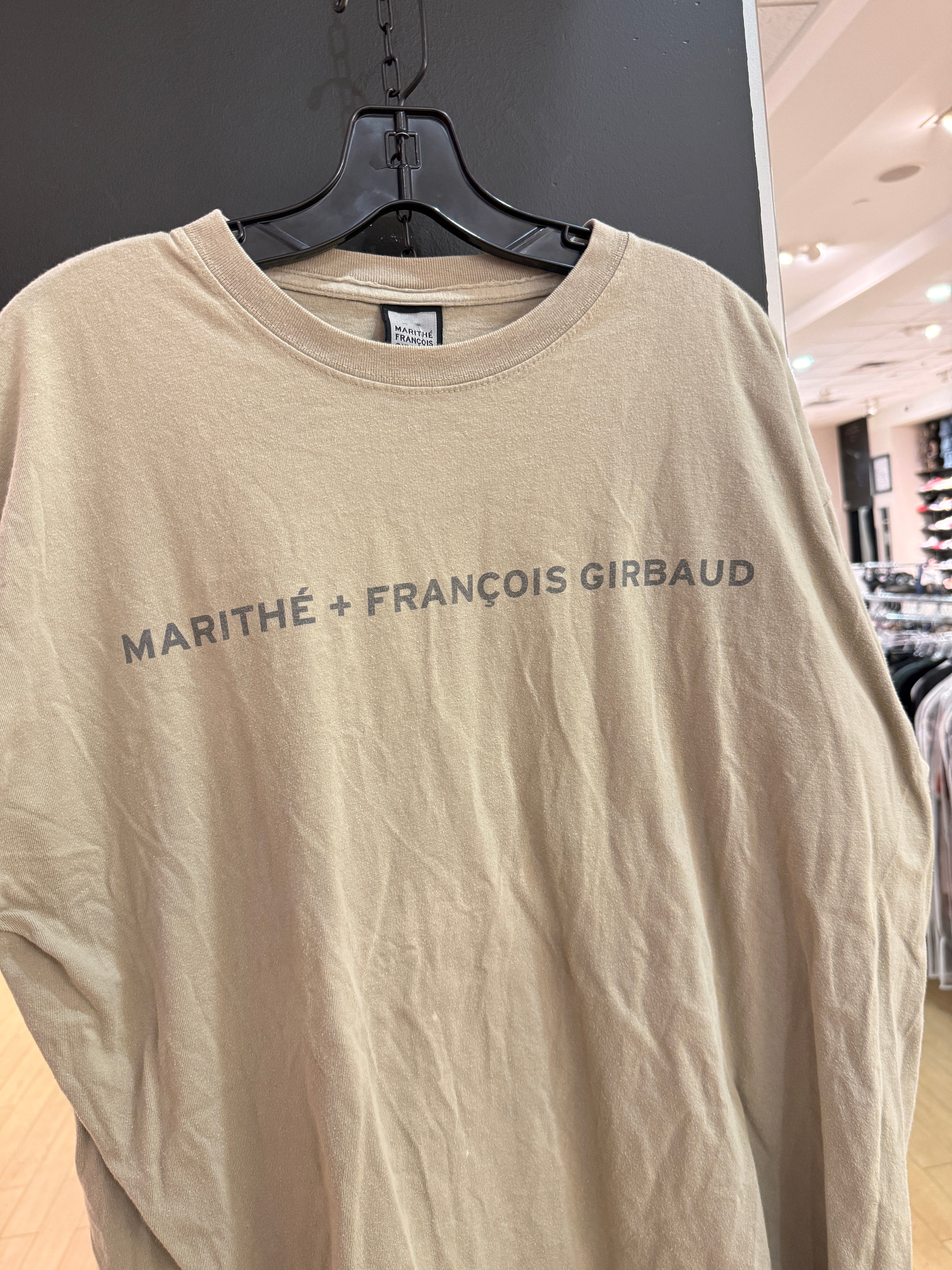 Y2K Marithe Francois Girbaud Beige Tee Size XL