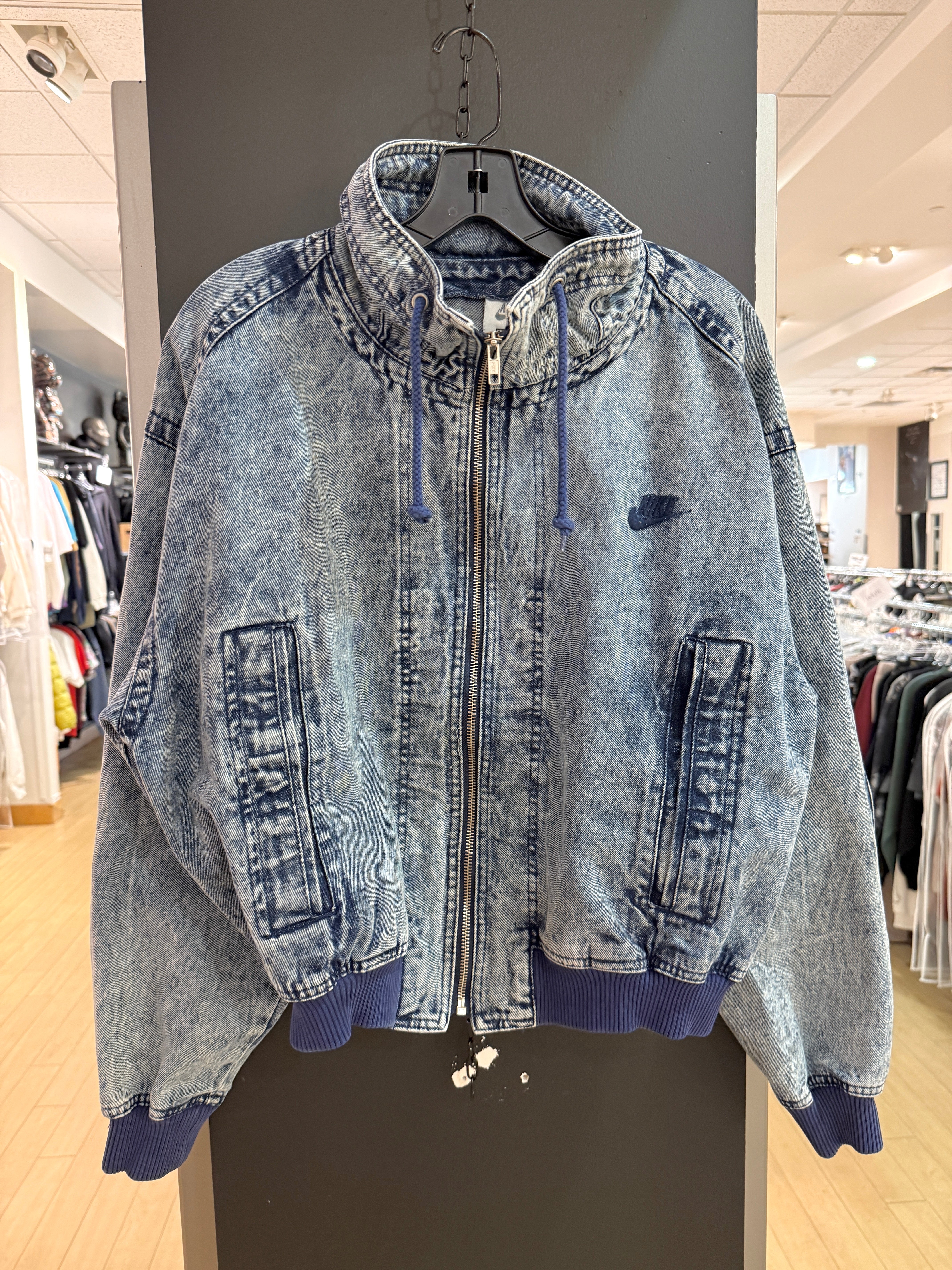 90s Nike Challenge Court Denim Jacket Size Small
