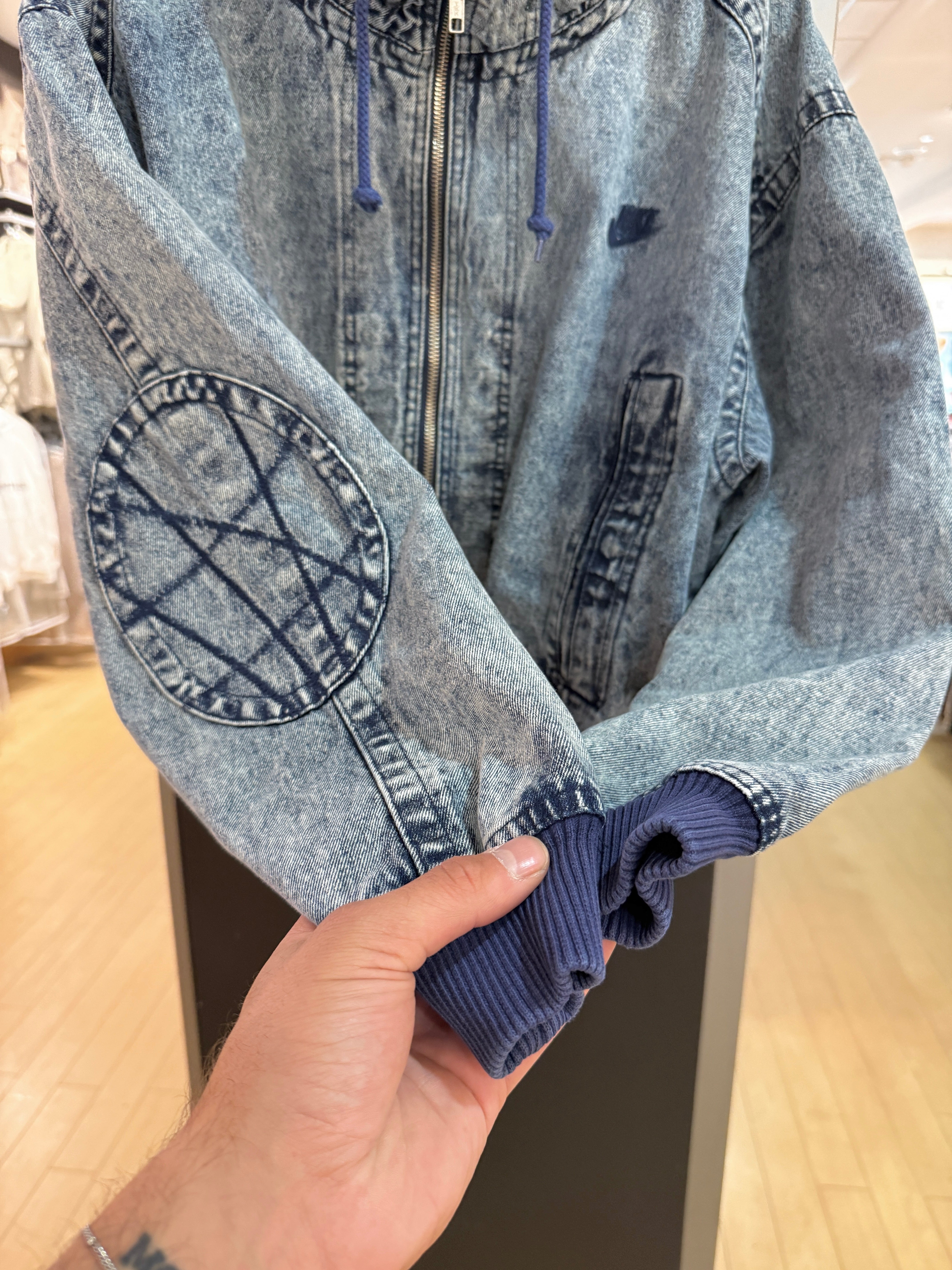 90s Nike Challenge Court Denim Jacket Size Small