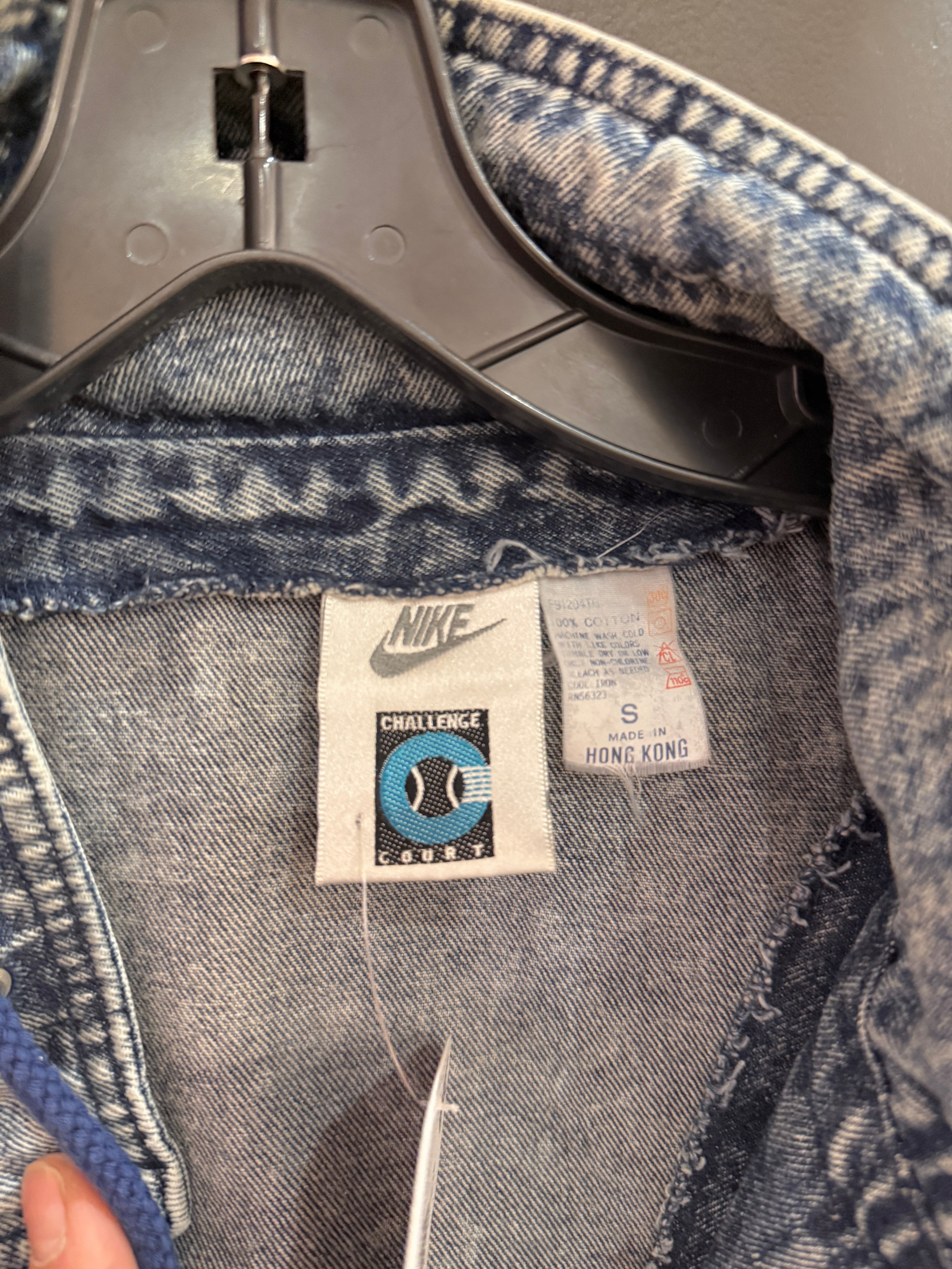 90s Nike Challenge Court Denim Jacket Size Small