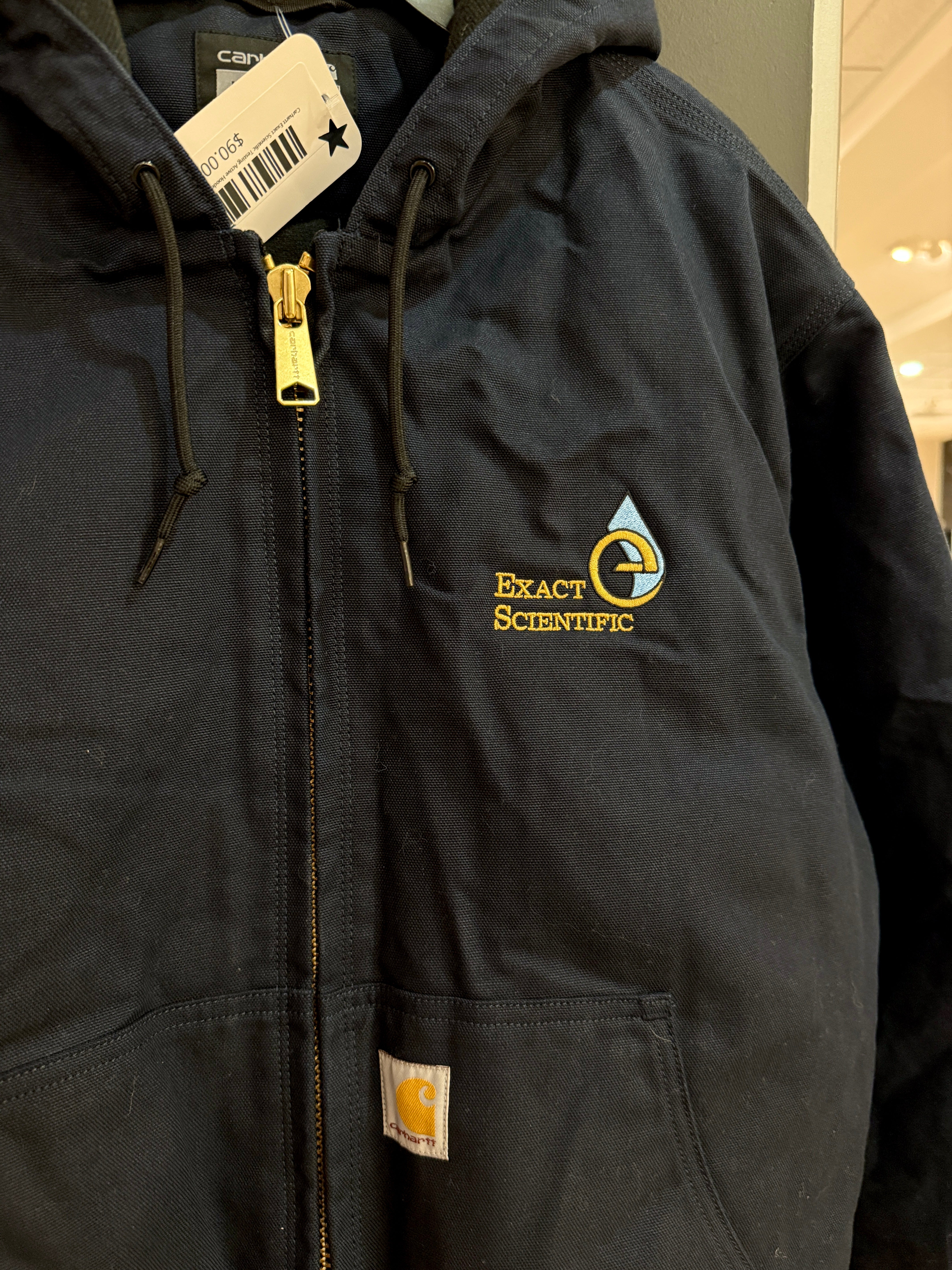 Carhartt Exact Scientific Testing Active Hooded Jacket Navy Blue Size L