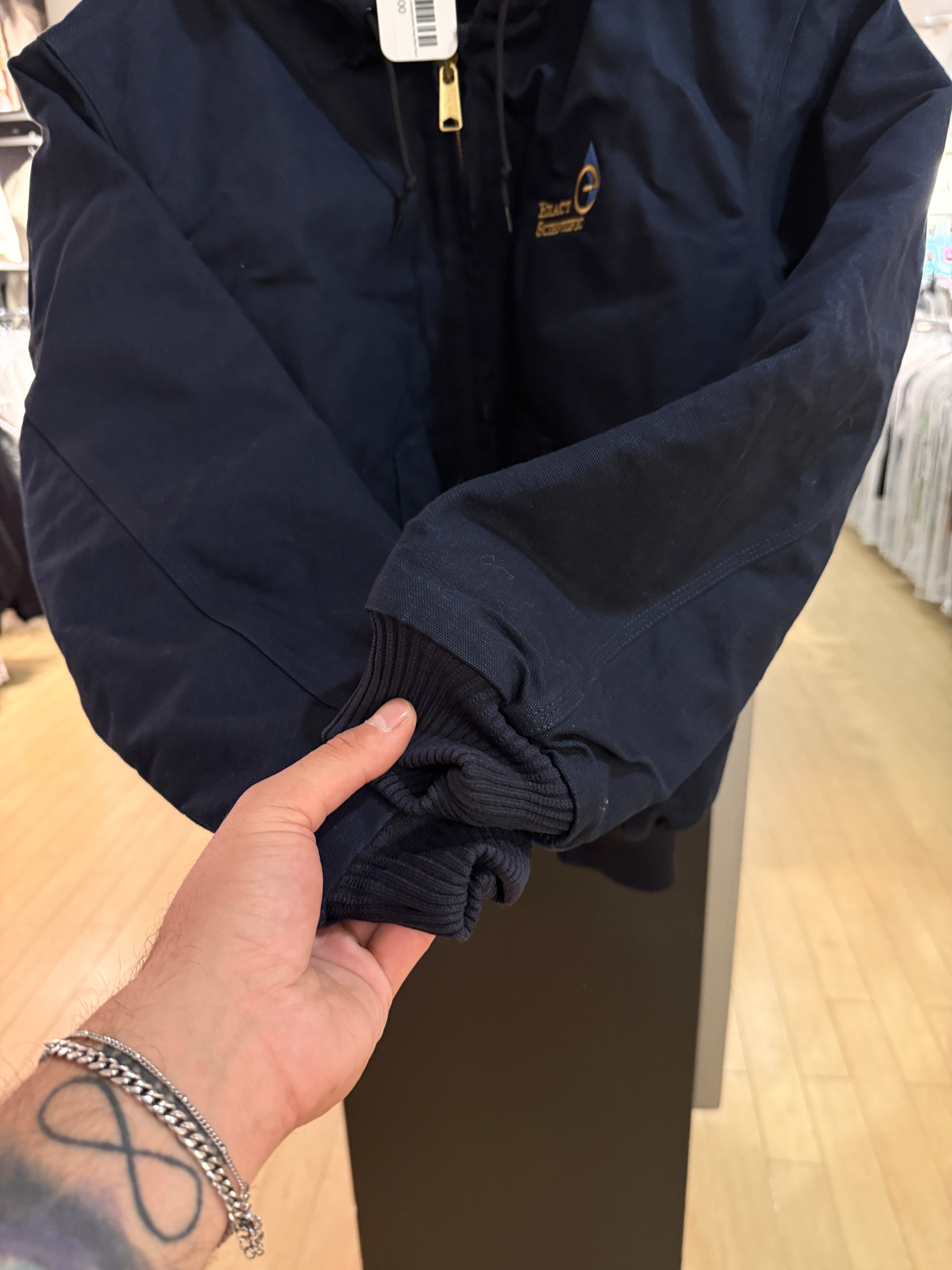 Carhartt Exact Scientific Testing Active Hooded Jacket Navy Blue Size L