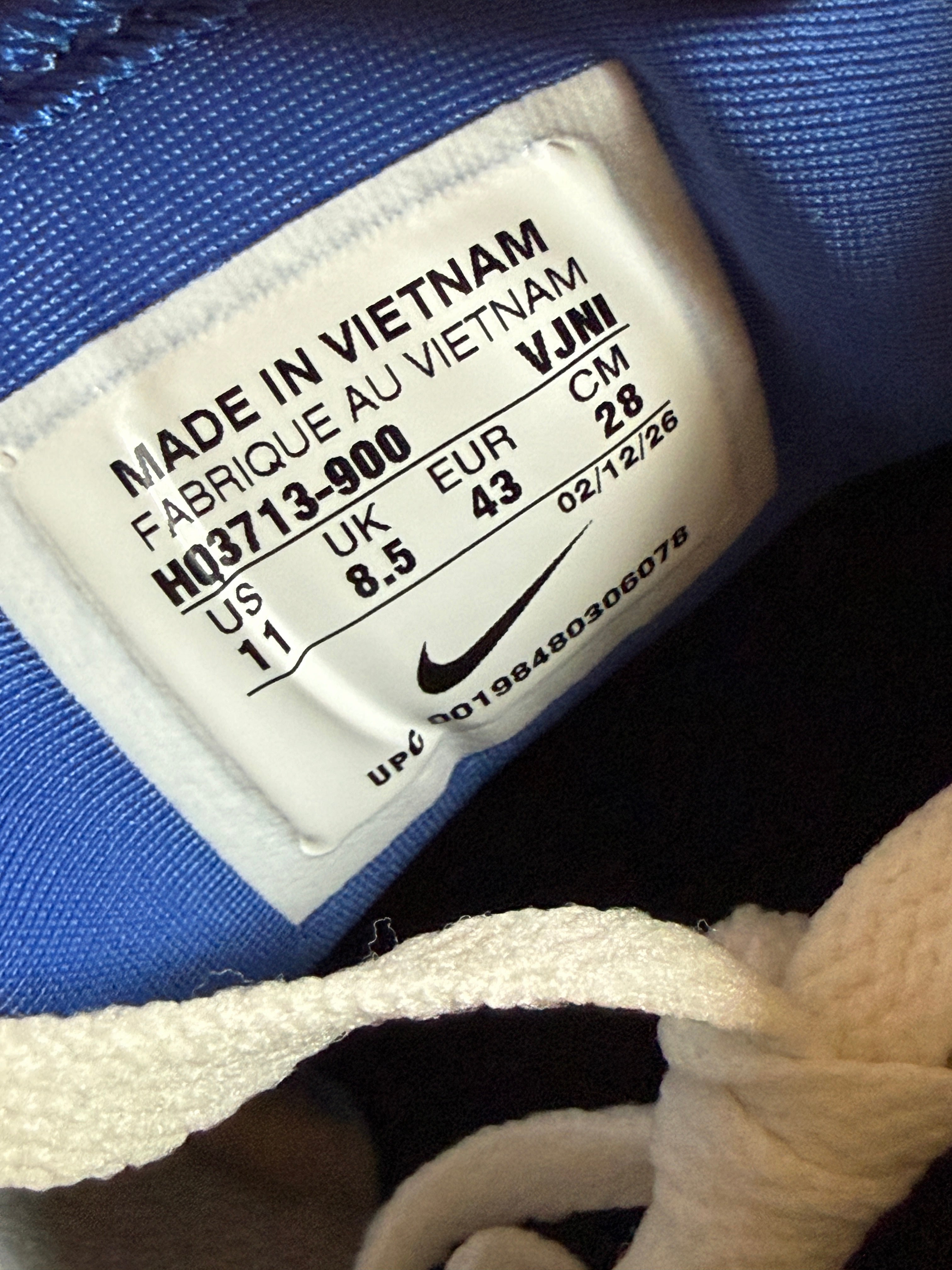 Nike ID By You Air Max 1 White / Royal Blue Size 9.5 Men's MISSING LID