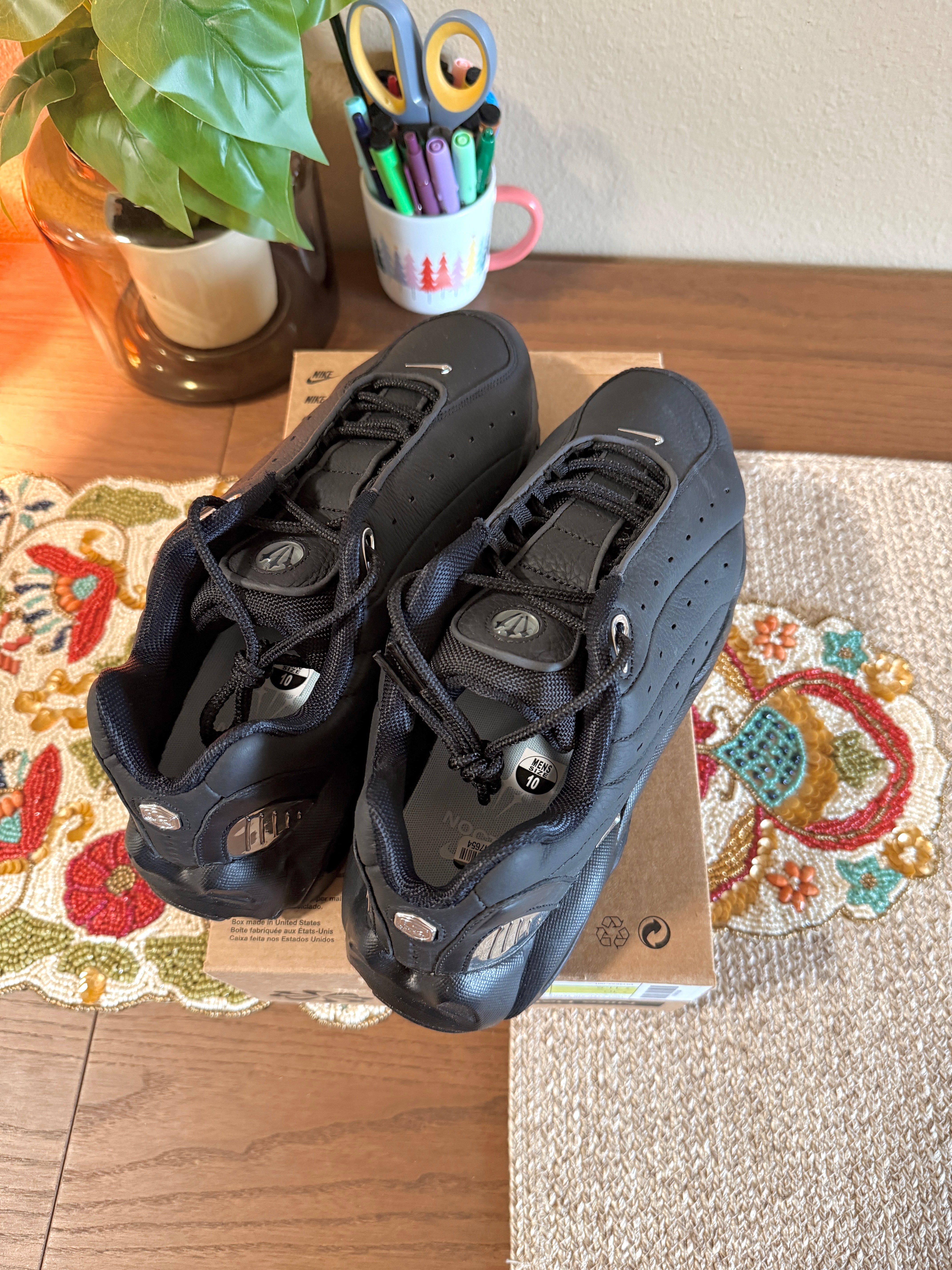 Nike Hot Step Air Terra Drake NOCTA Triple Black Size 10 USED / MISSING LID