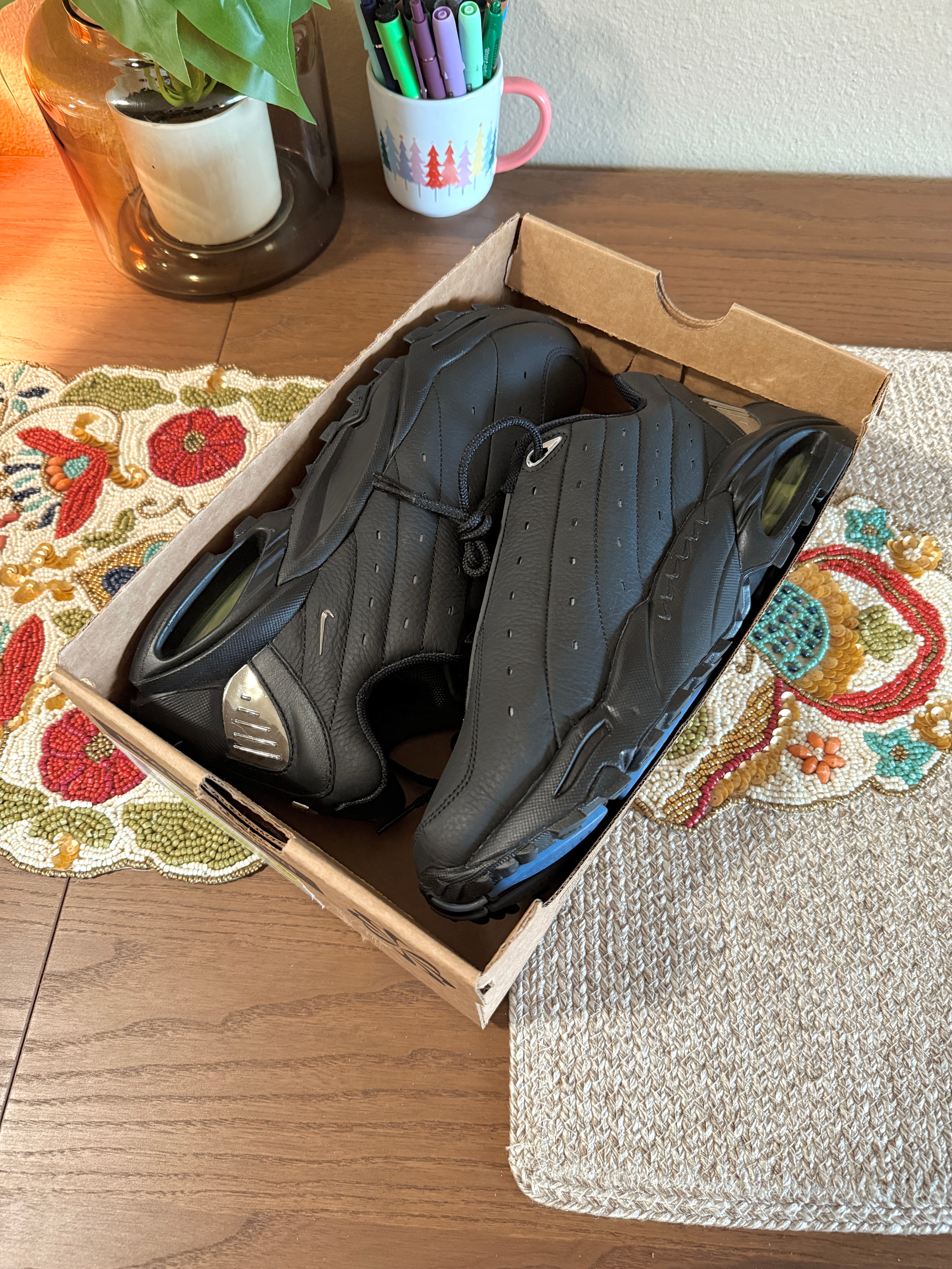Nike Hot Step Air Terra Drake NOCTA Triple Black Size 10 USED / MISSING LID