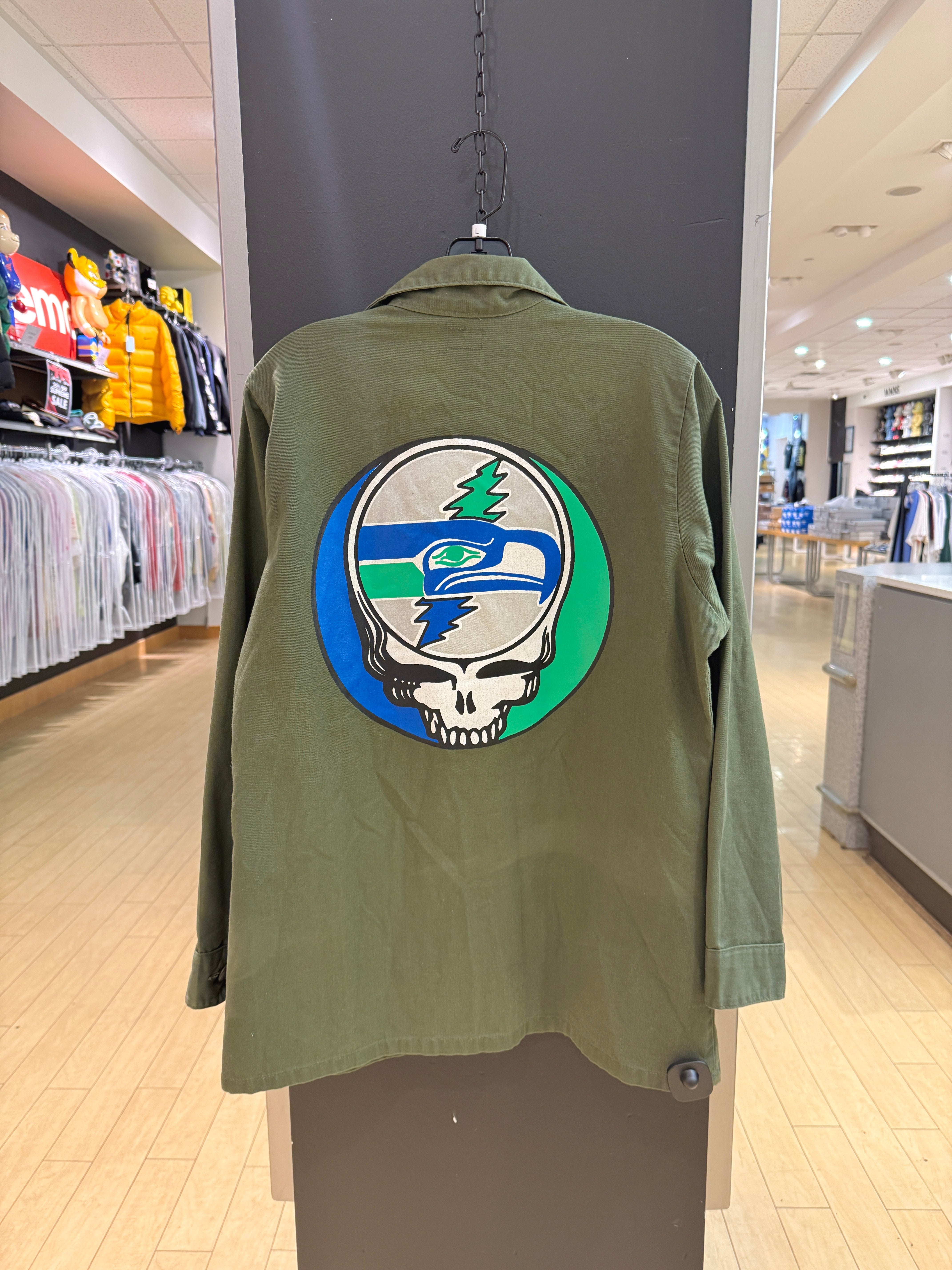 70s Grateful Dead Seahawks Utility Cotton BDU Shirt Sz L