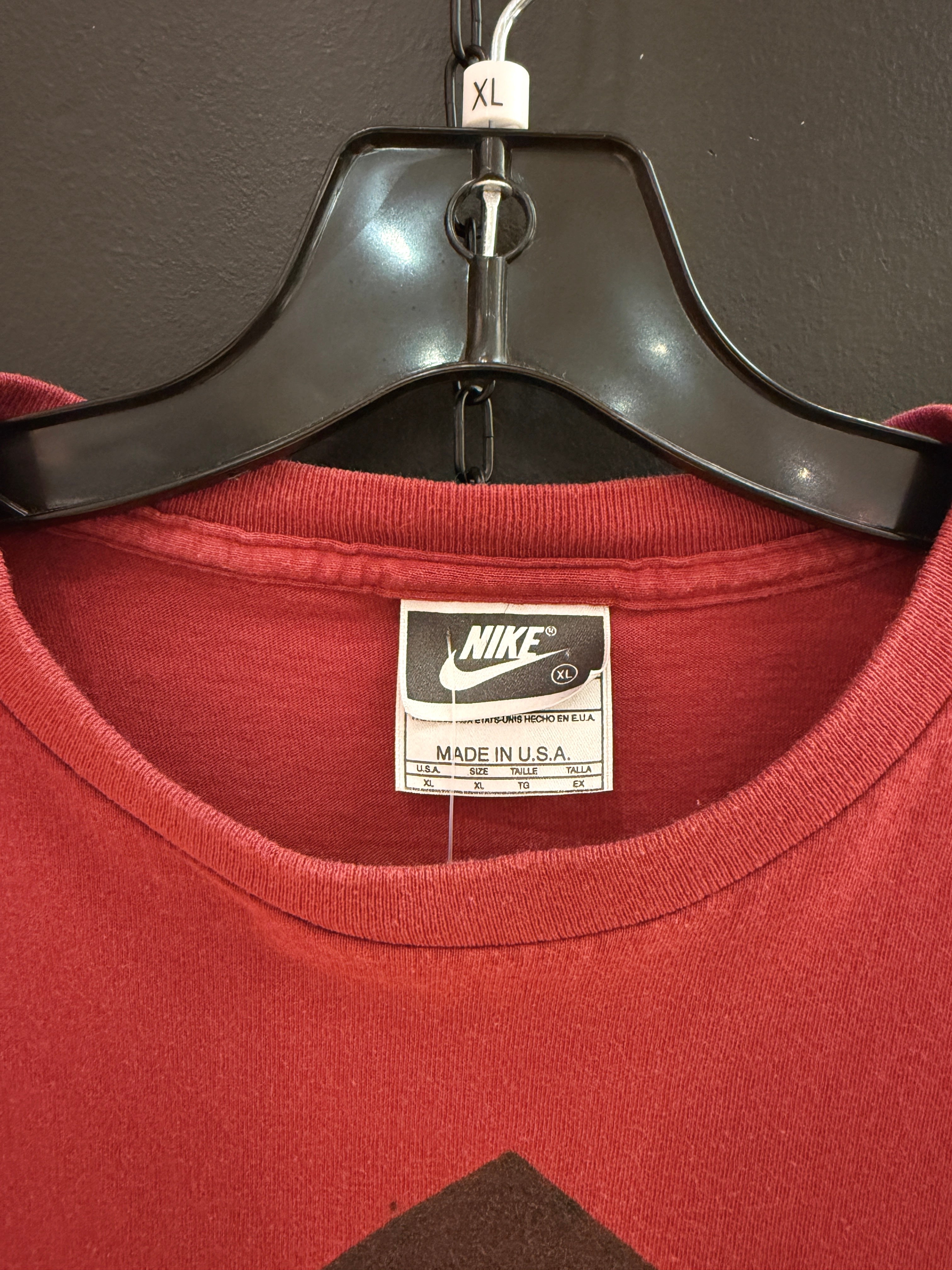 90s Nike Dark Red Just Do It Tee Sz XL