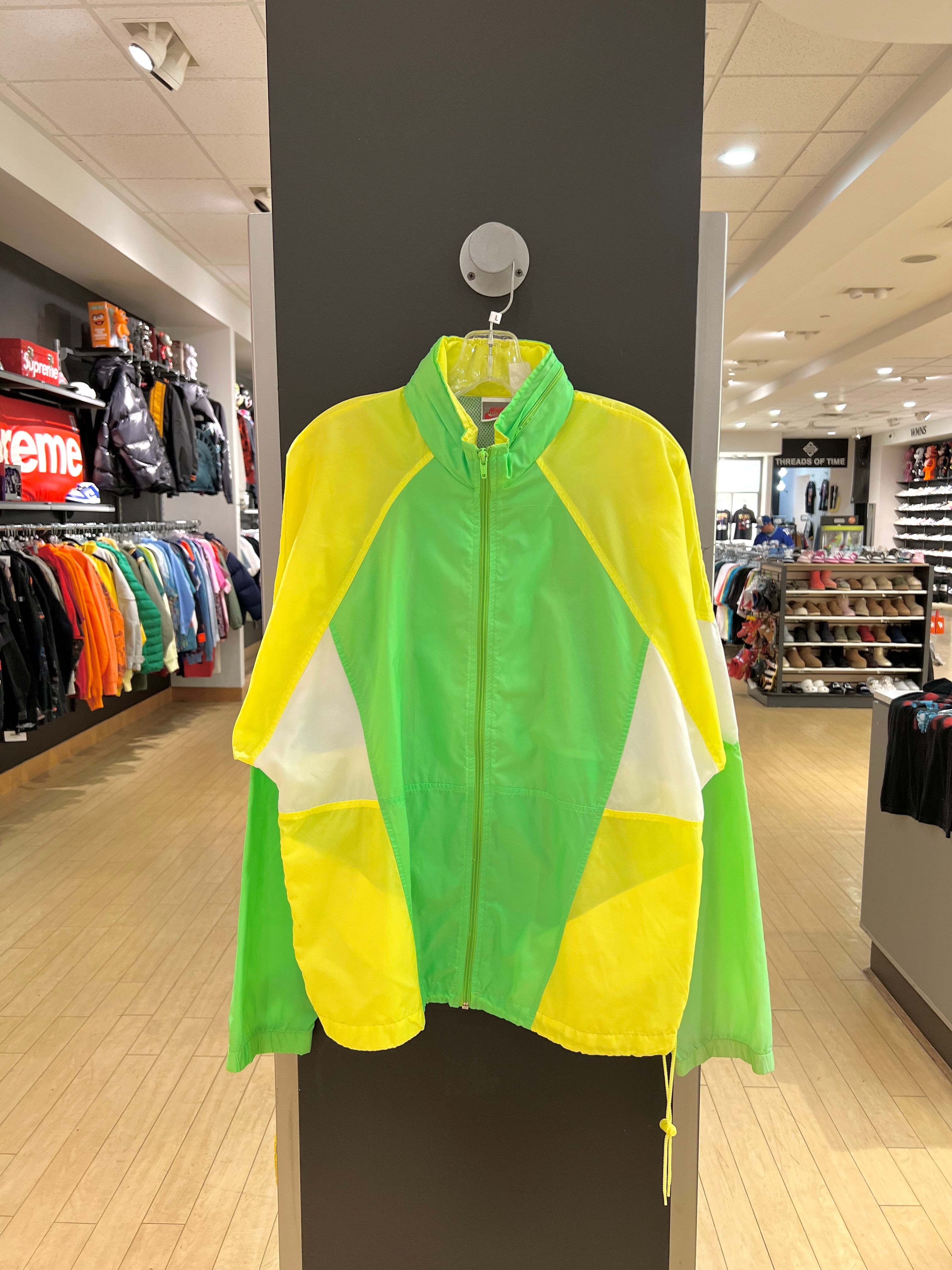 80s Nike Neon Green Windbreaker L