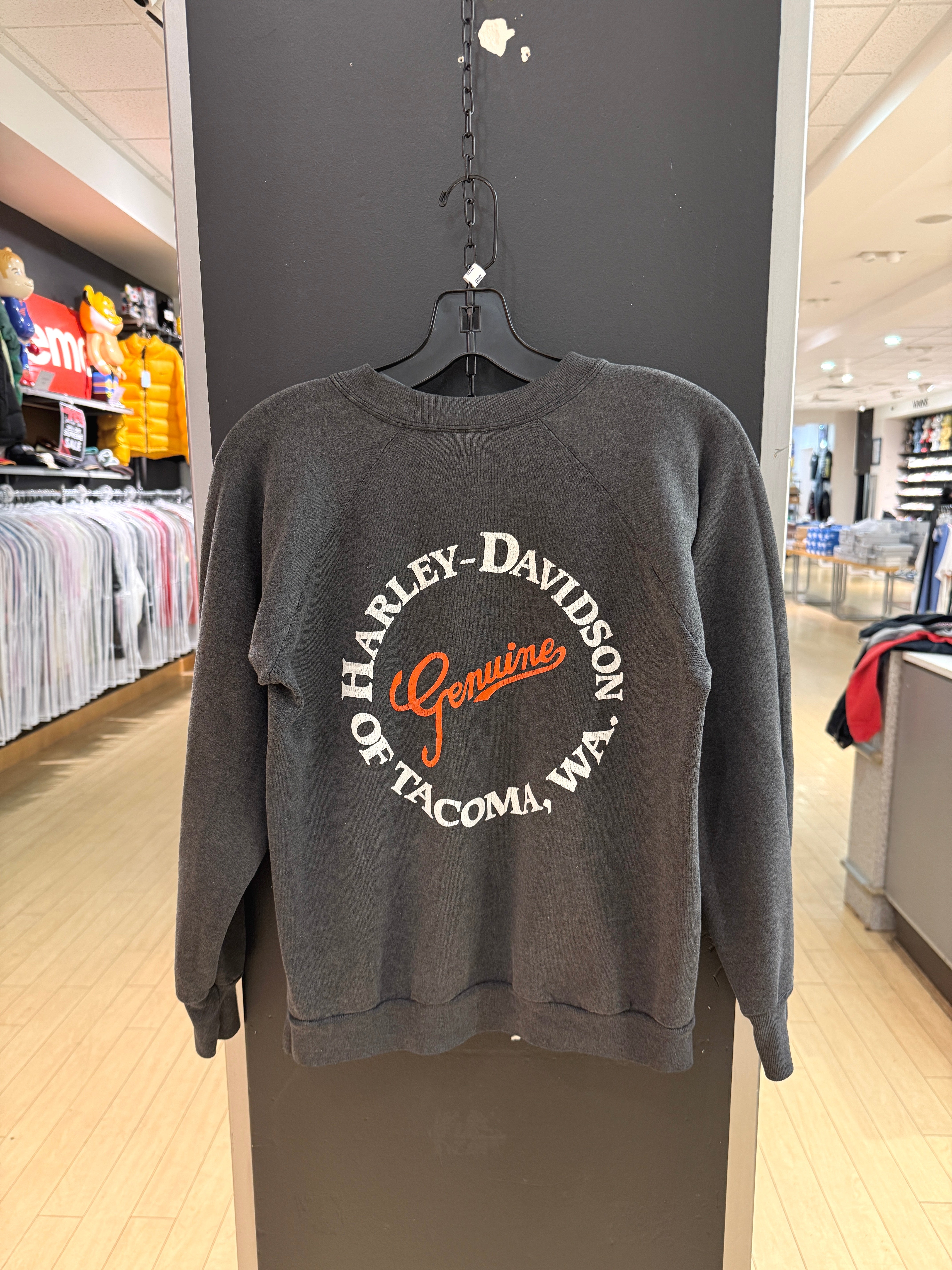 1991 Harley Davidson Tacoma Santa 3D Emblem Crewneck Sz M