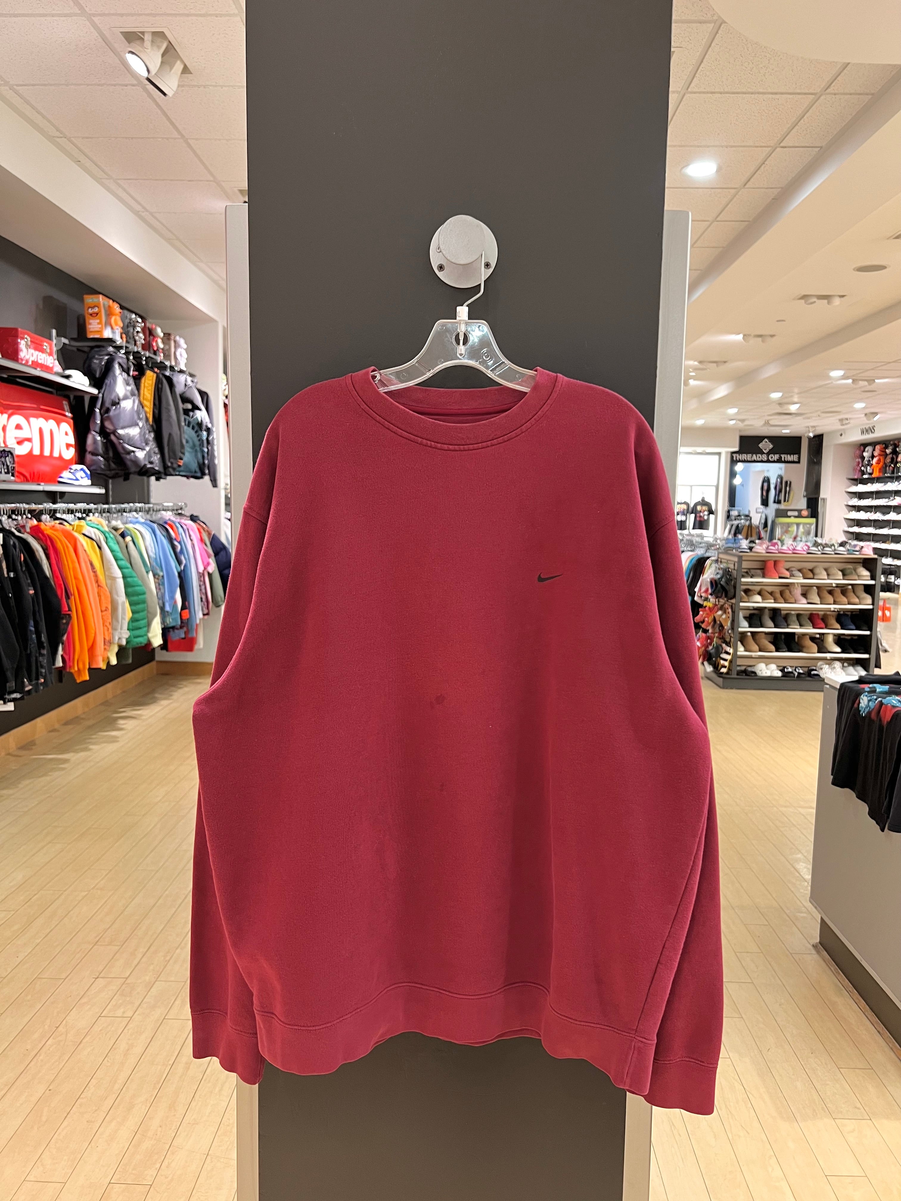 Y2K Nike Swoosh Crewneck Maroon XL