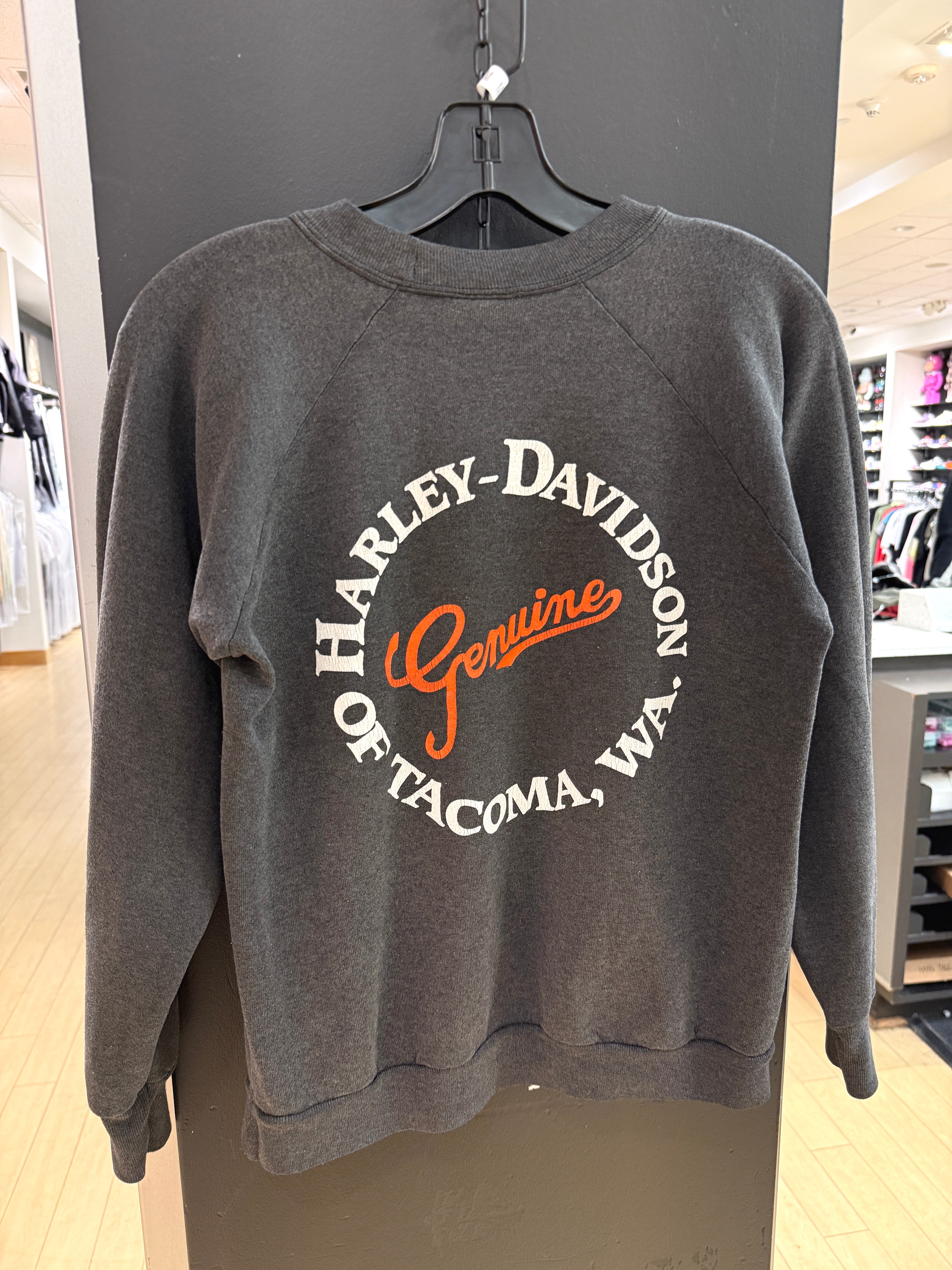 1991 Harley Davidson Tacoma Santa 3D Emblem Crewneck Sz M