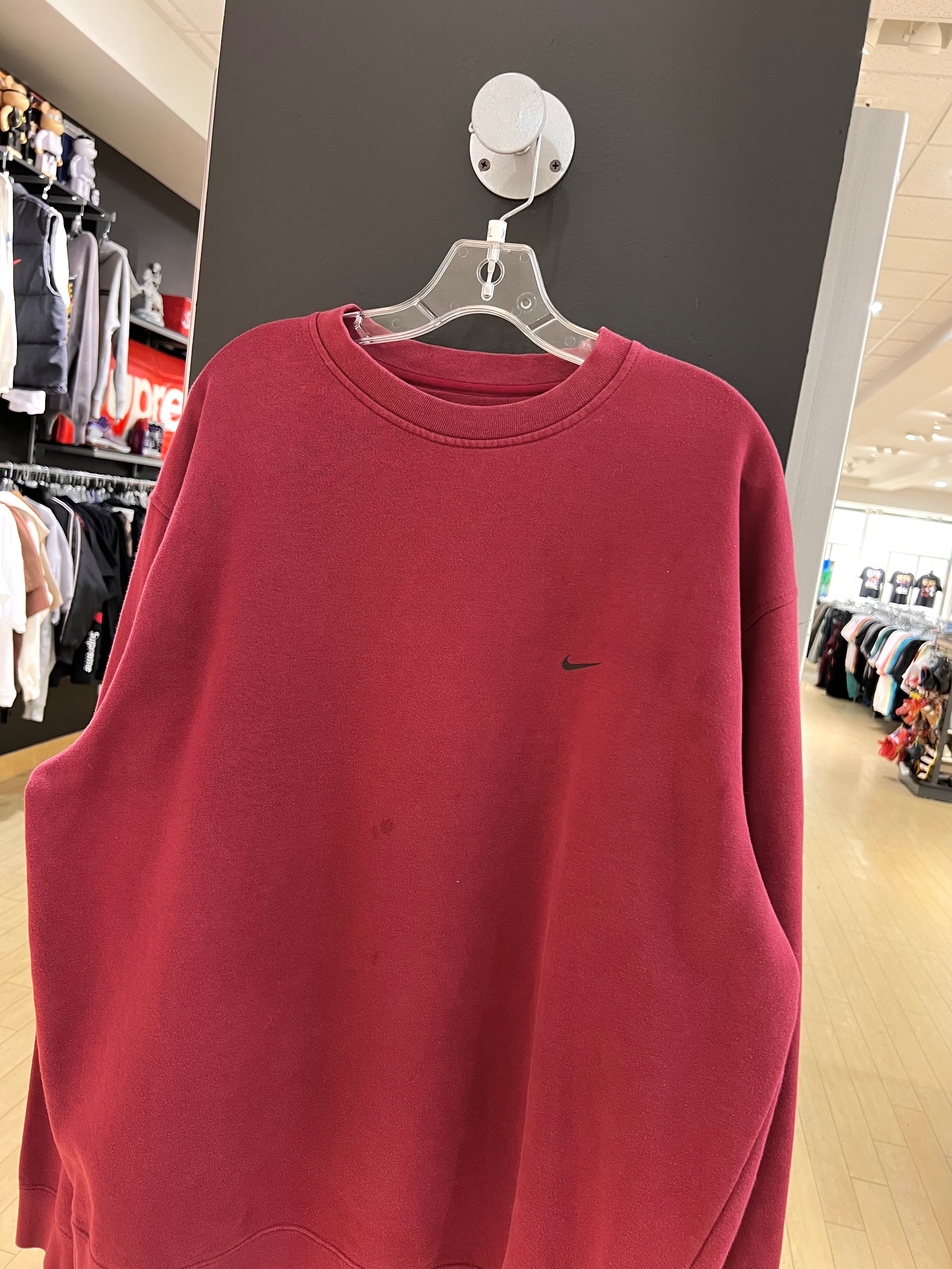 Y2K Nike Swoosh Crewneck Maroon XL