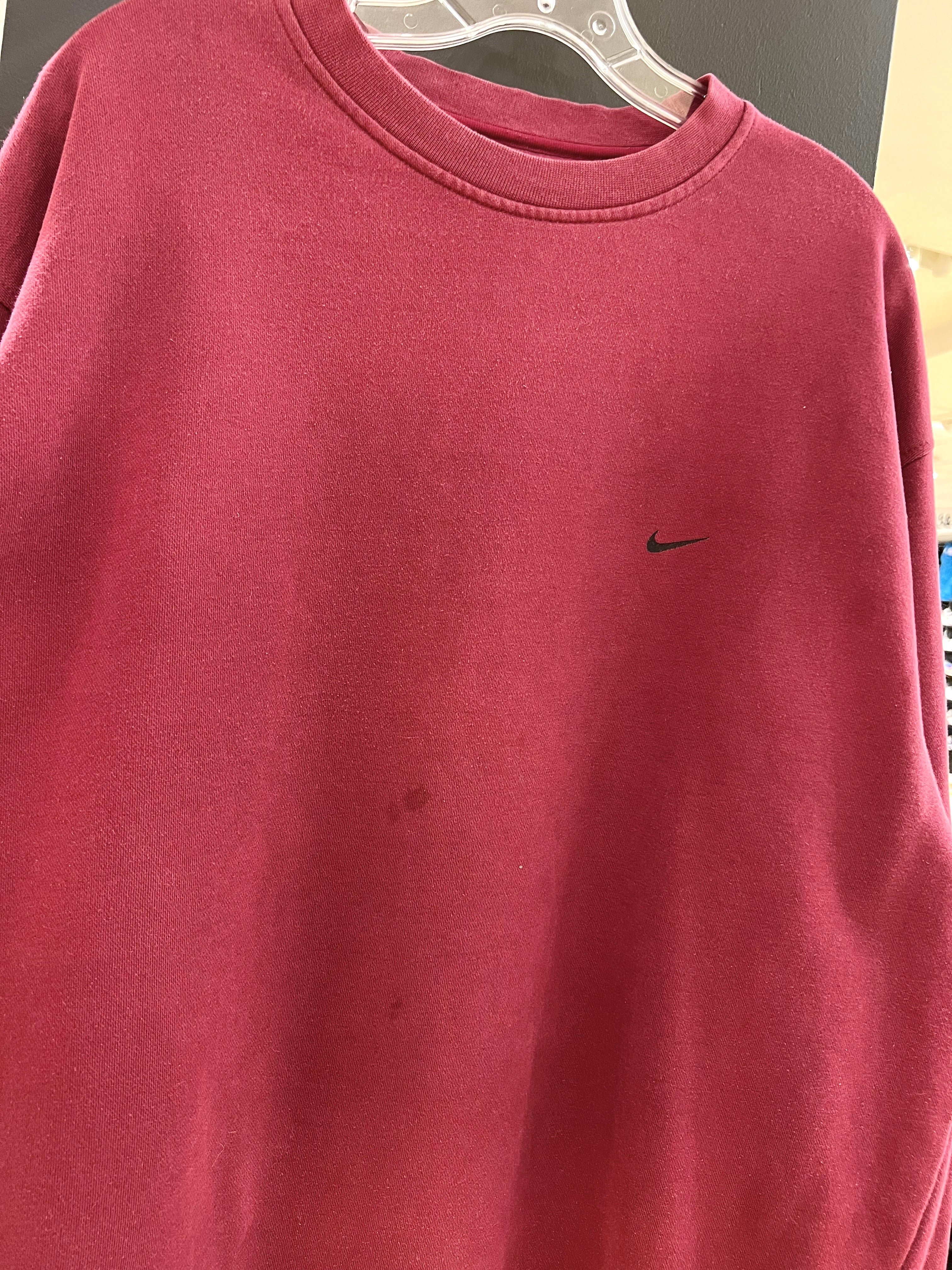 Y2K Nike Swoosh Crewneck Maroon XL