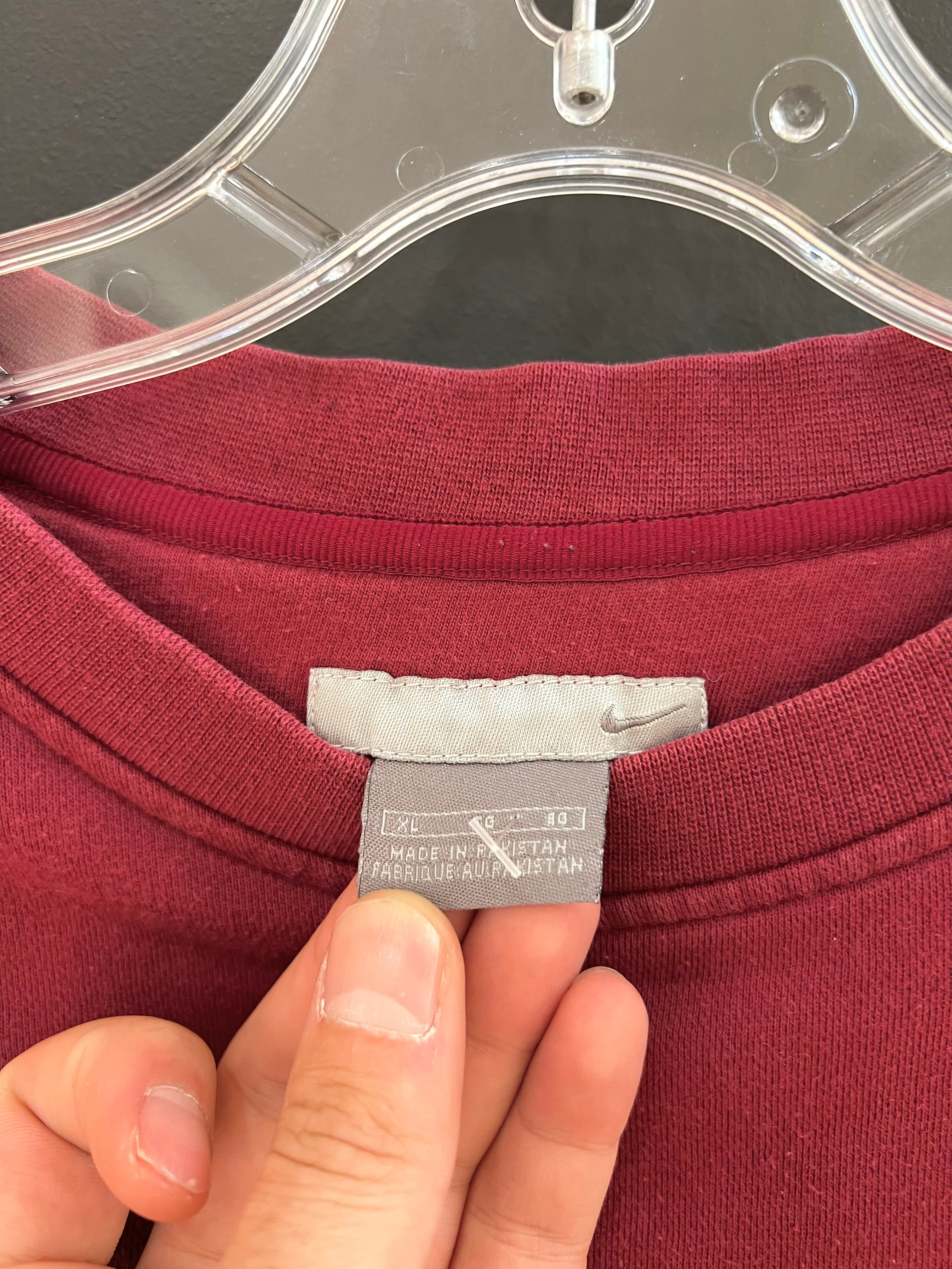 Y2K Nike Swoosh Crewneck Maroon XL