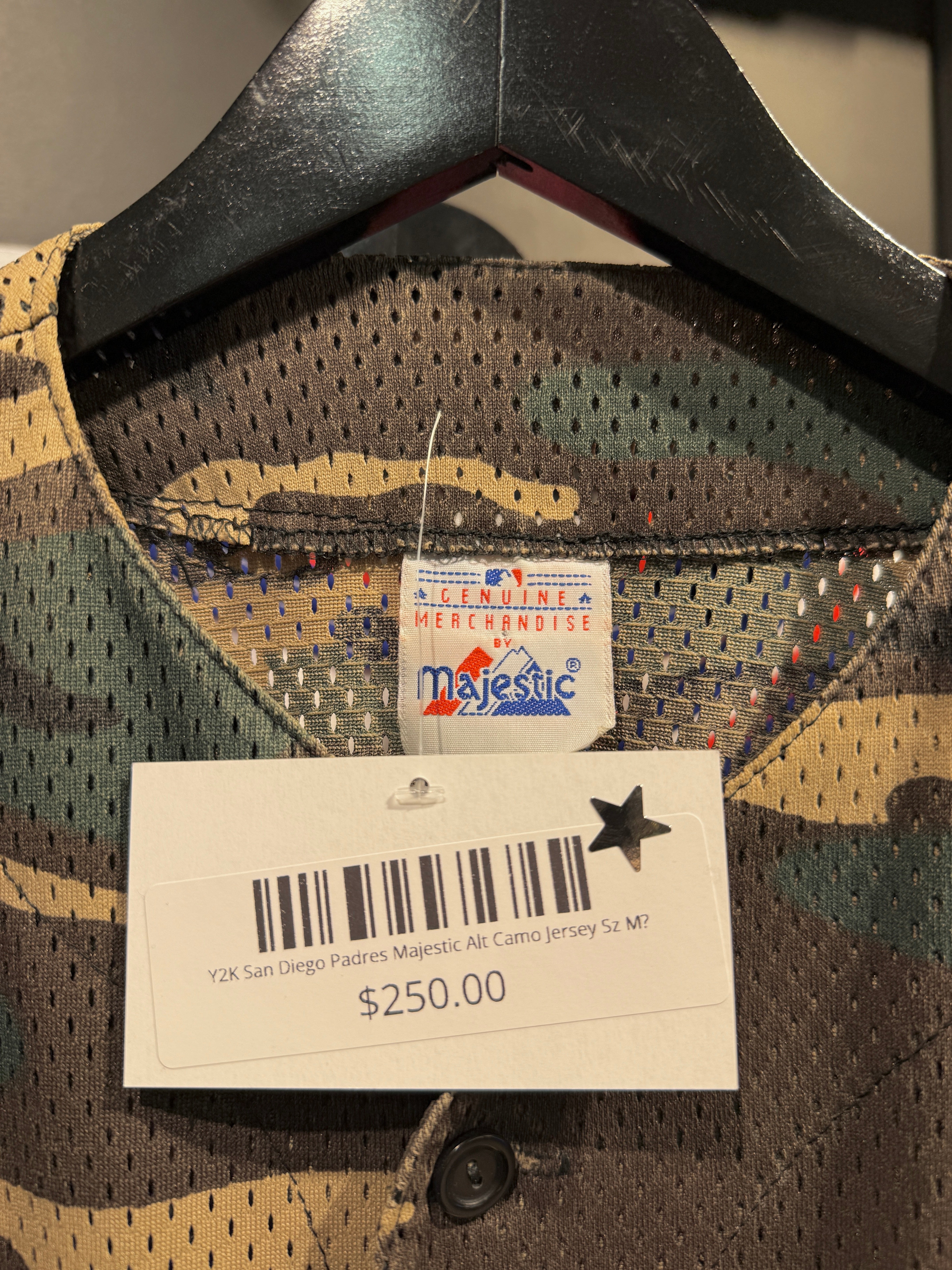 Y2K San Diego Padres Majestic Alt Camo Jersey Sz M