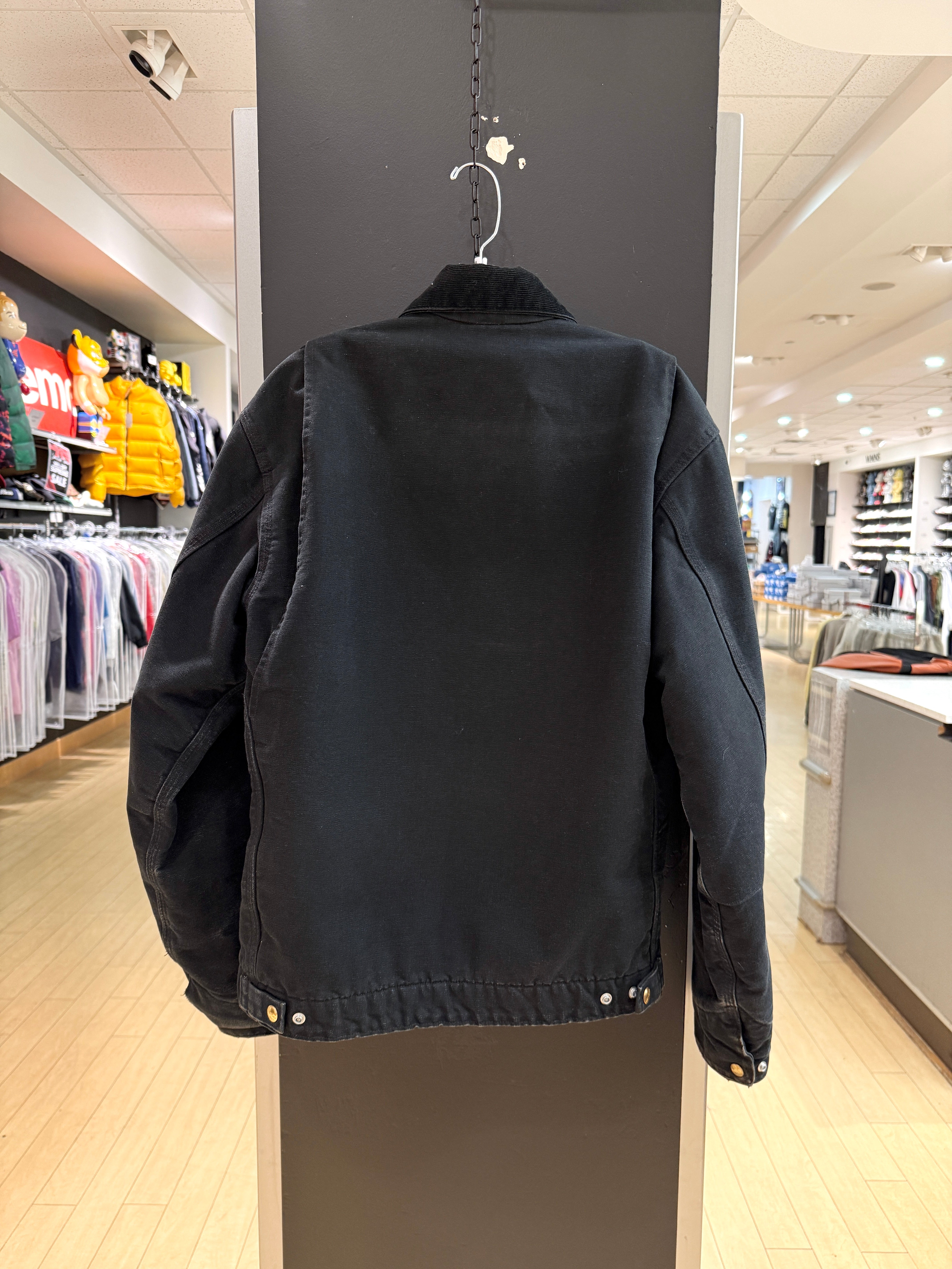 2015 Carhartt Black Blanket Lined Detroit Jacket Sz M Tall