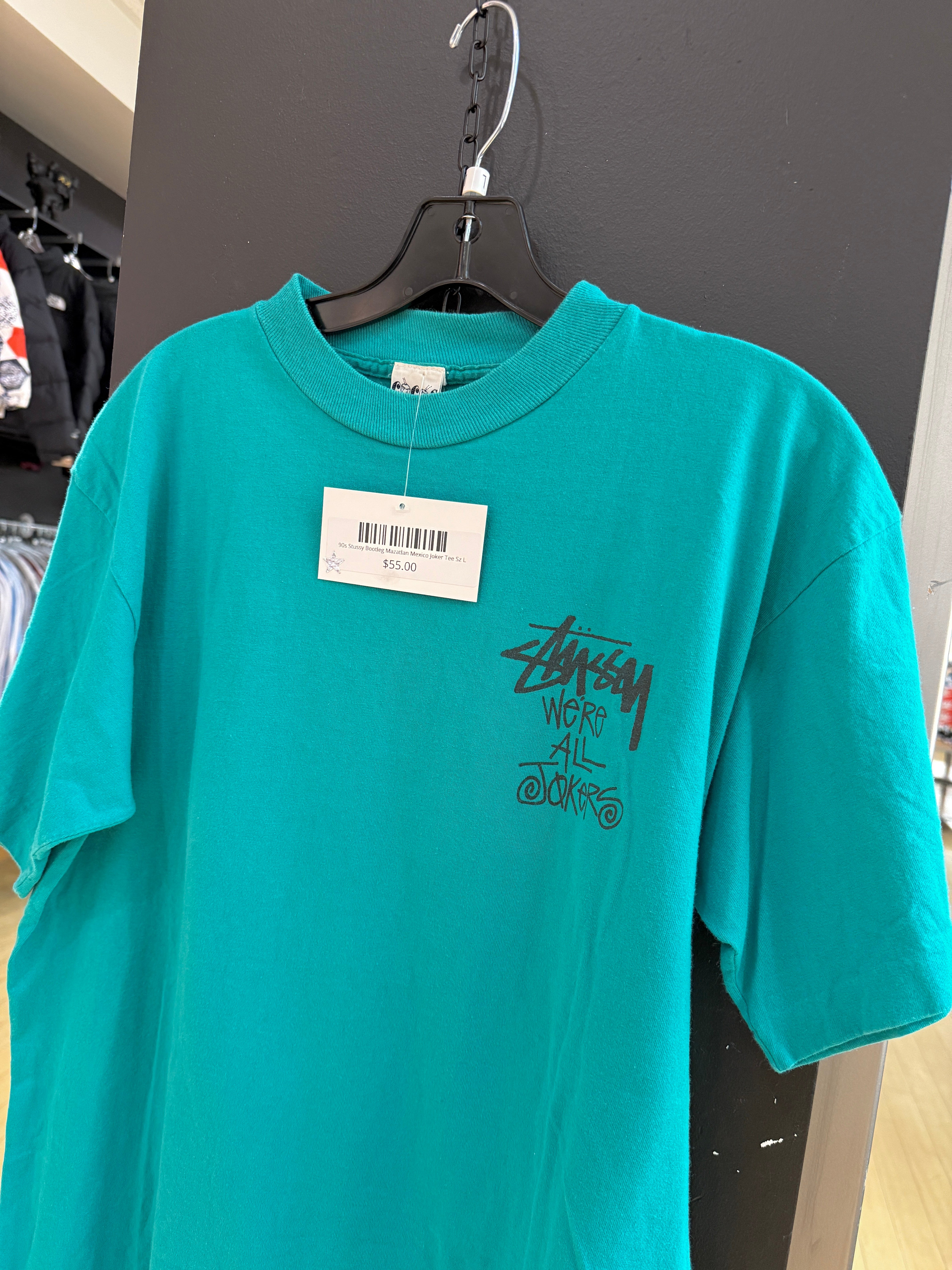 90s Stussy Bootleg Mazatlan Mexico Joker Tee Sz L