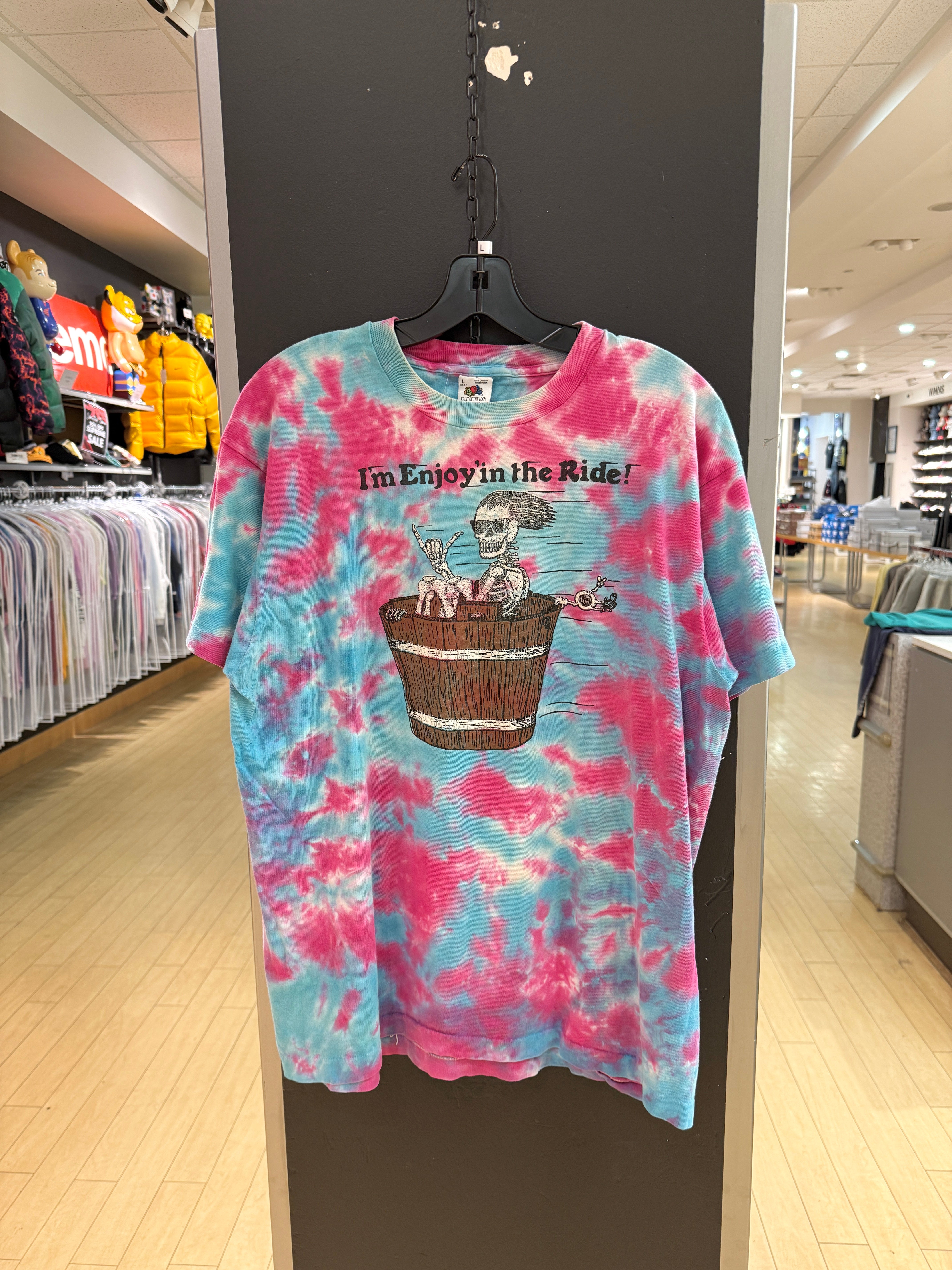 90s Grateful Dead Enjoyin the Ride Tie Dye Lot Tee  Sz L