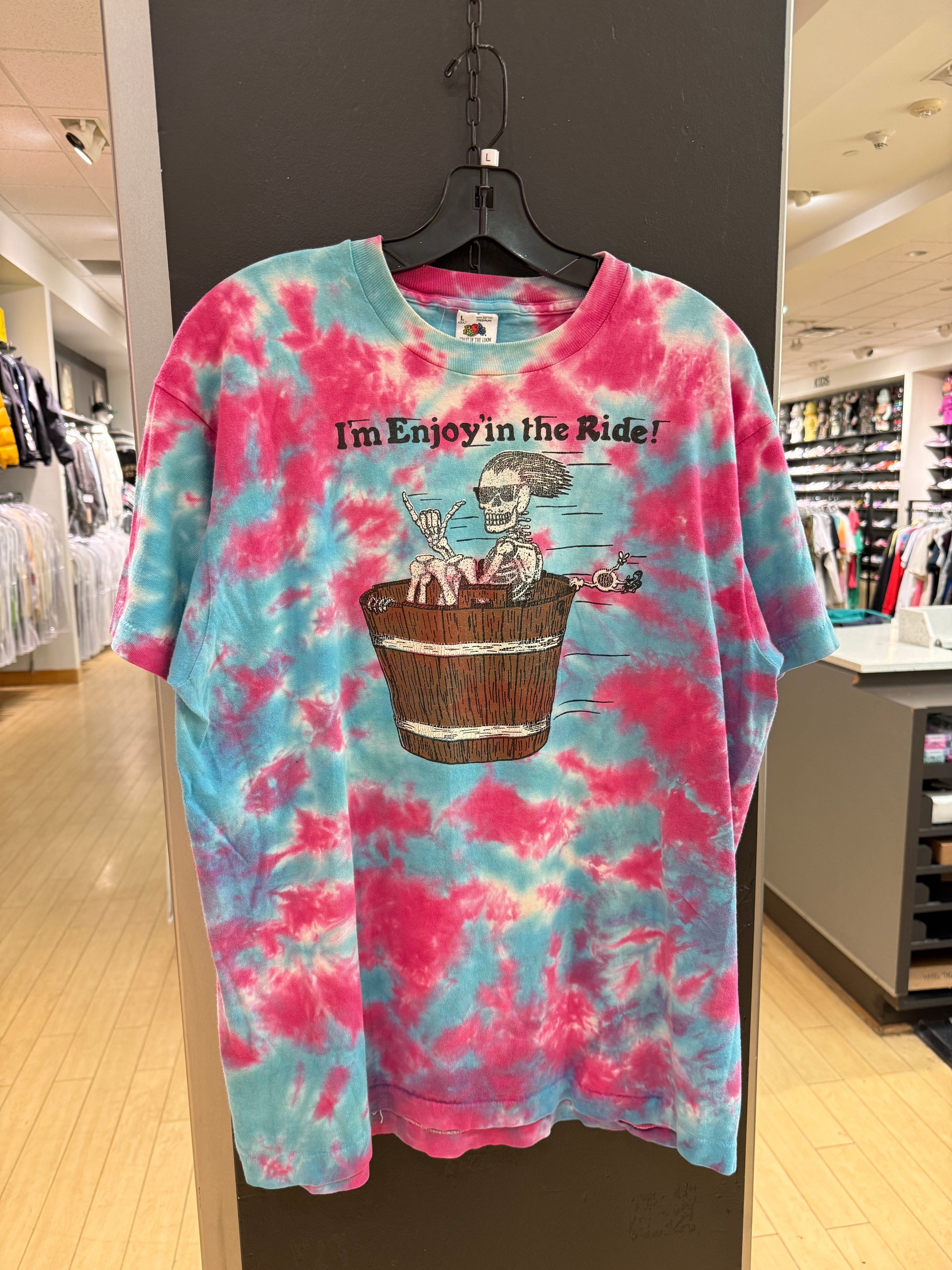 90s Grateful Dead Enjoyin the Ride Tie Dye Lot Tee  Sz L