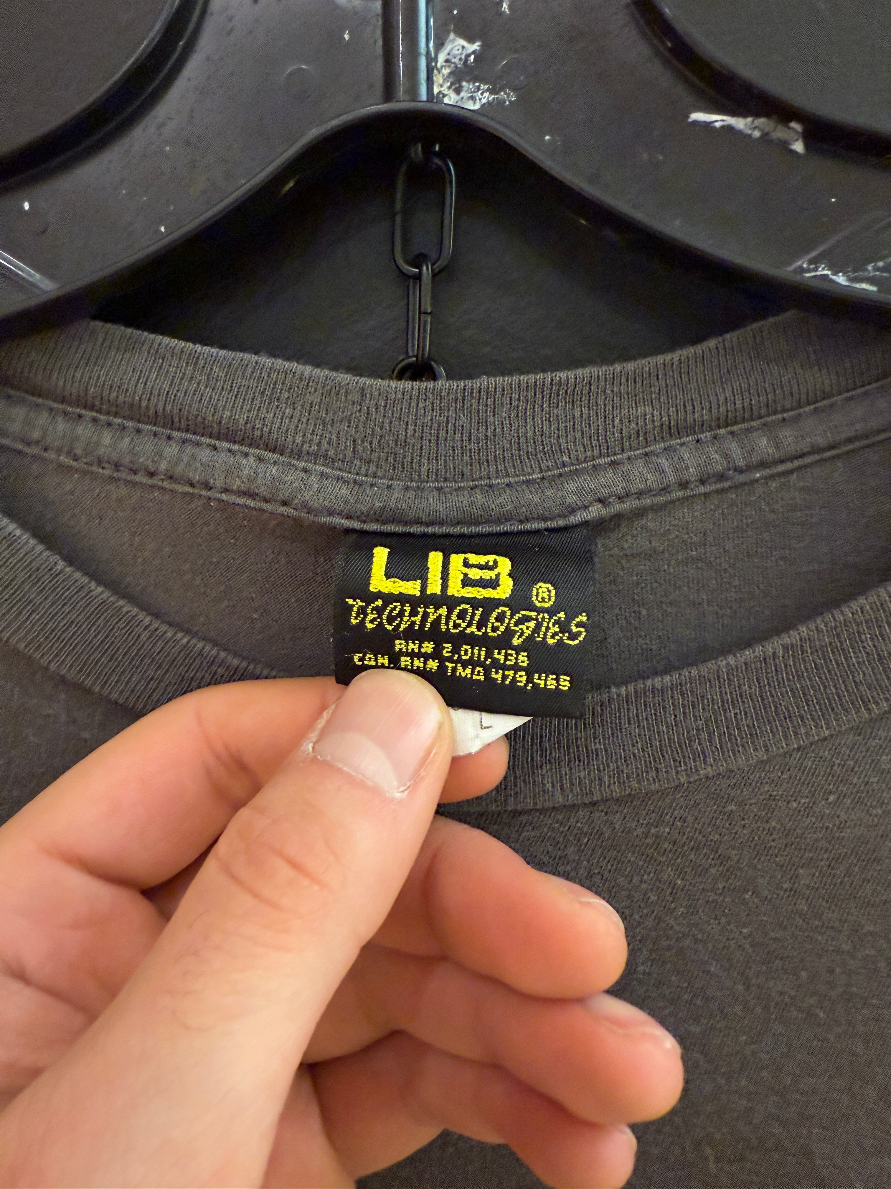 90s Lib Tech Black Cat Tee Sz L