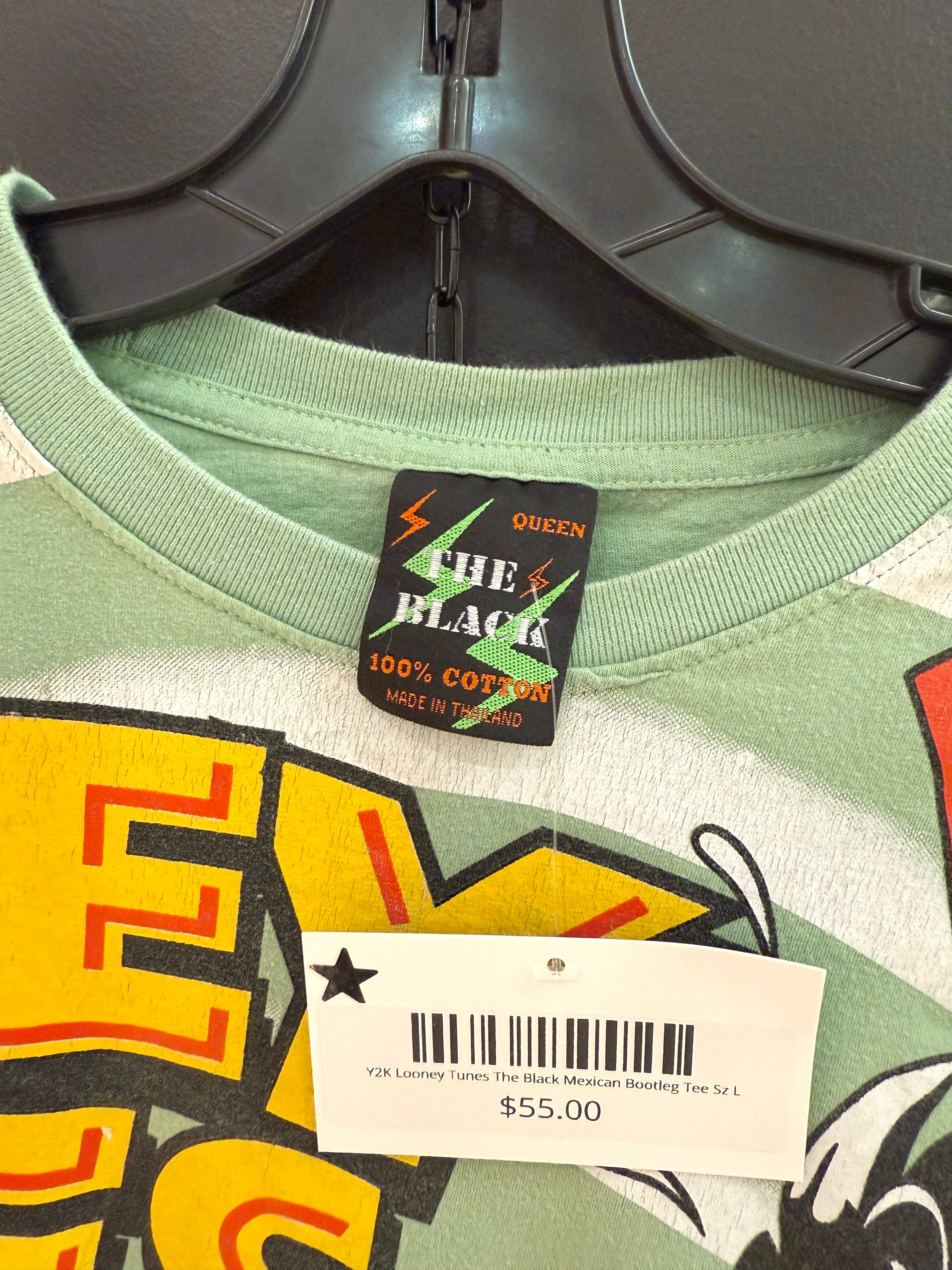 Y2K Looney Tunes The Black Mexican Bootleg Tee Sz L