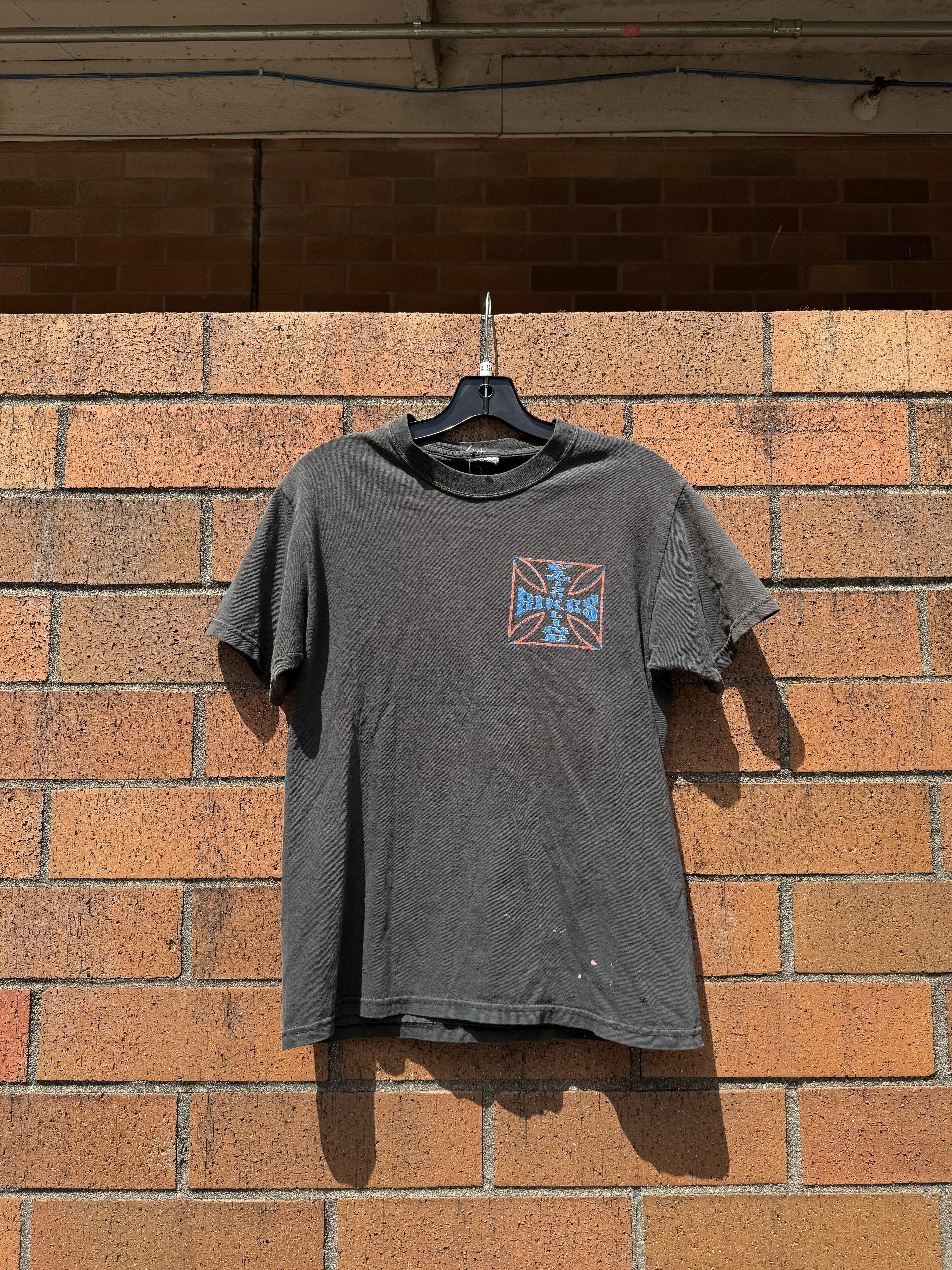 Y2K Finish Line Bike Shop Tee Size XS