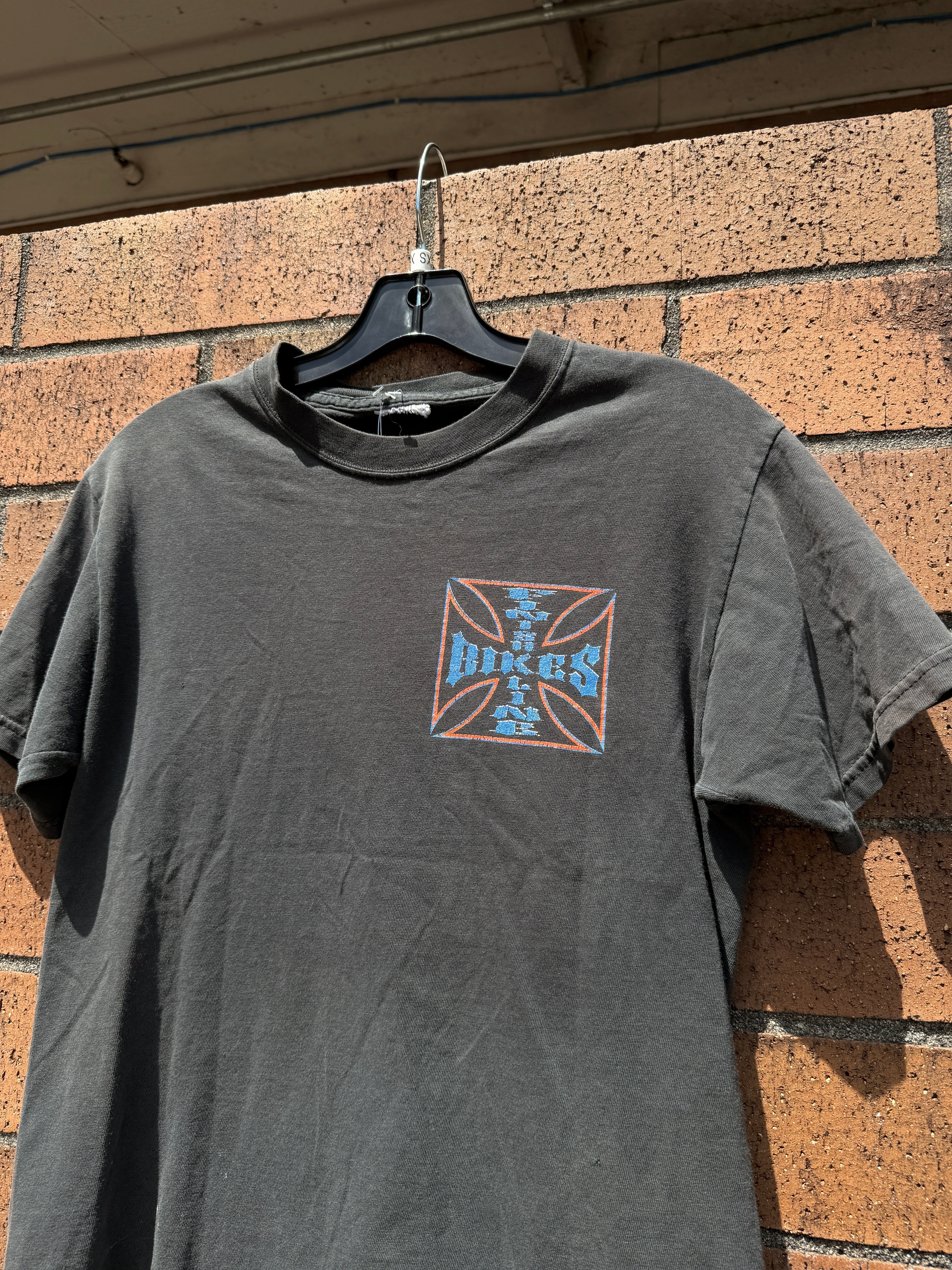 Y2K Finish Line Bike Shop Tee Size XS