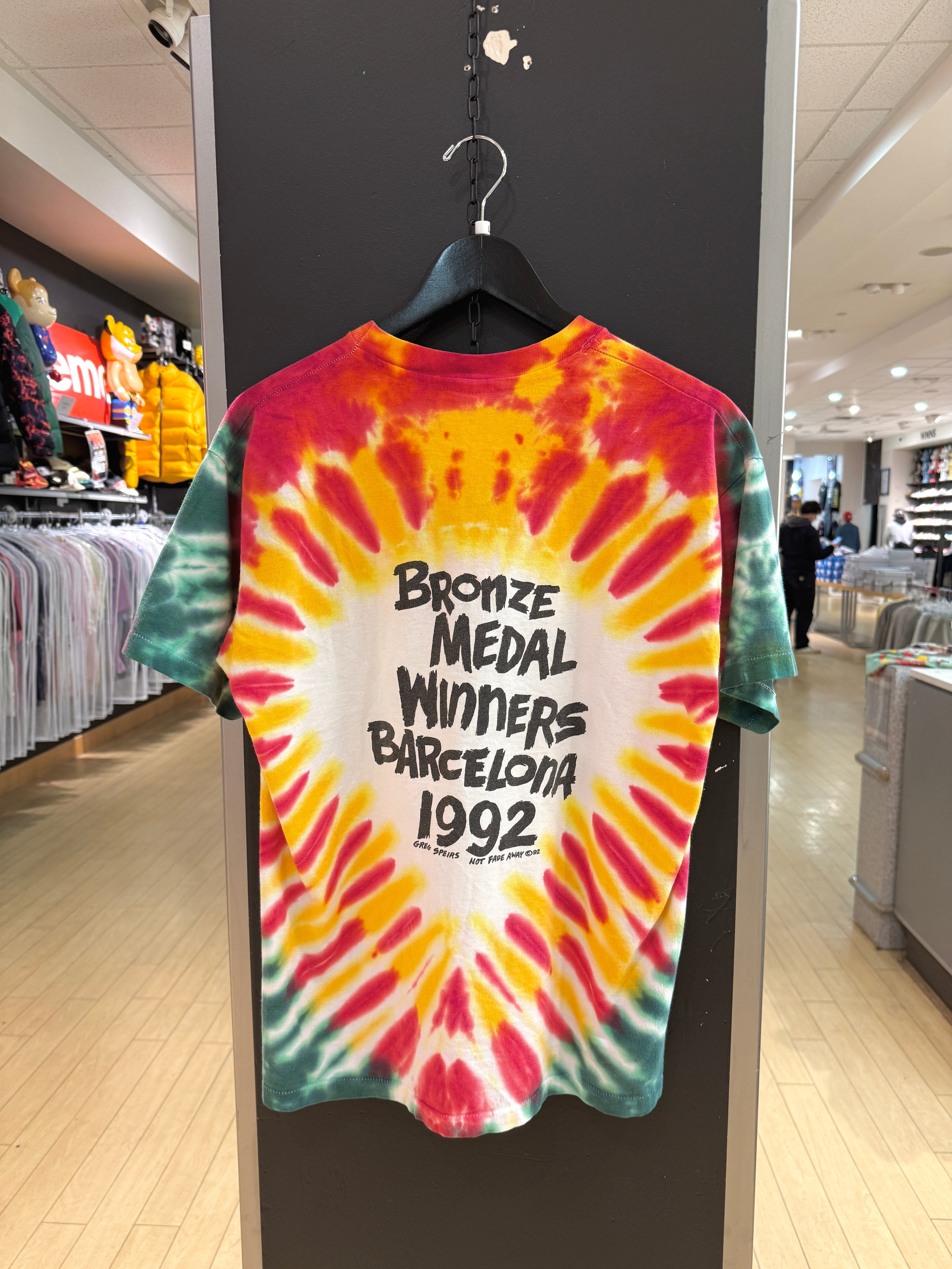 1992 Grateful Dead Lithuania Team Tie Dye Anvil Tee Sz L