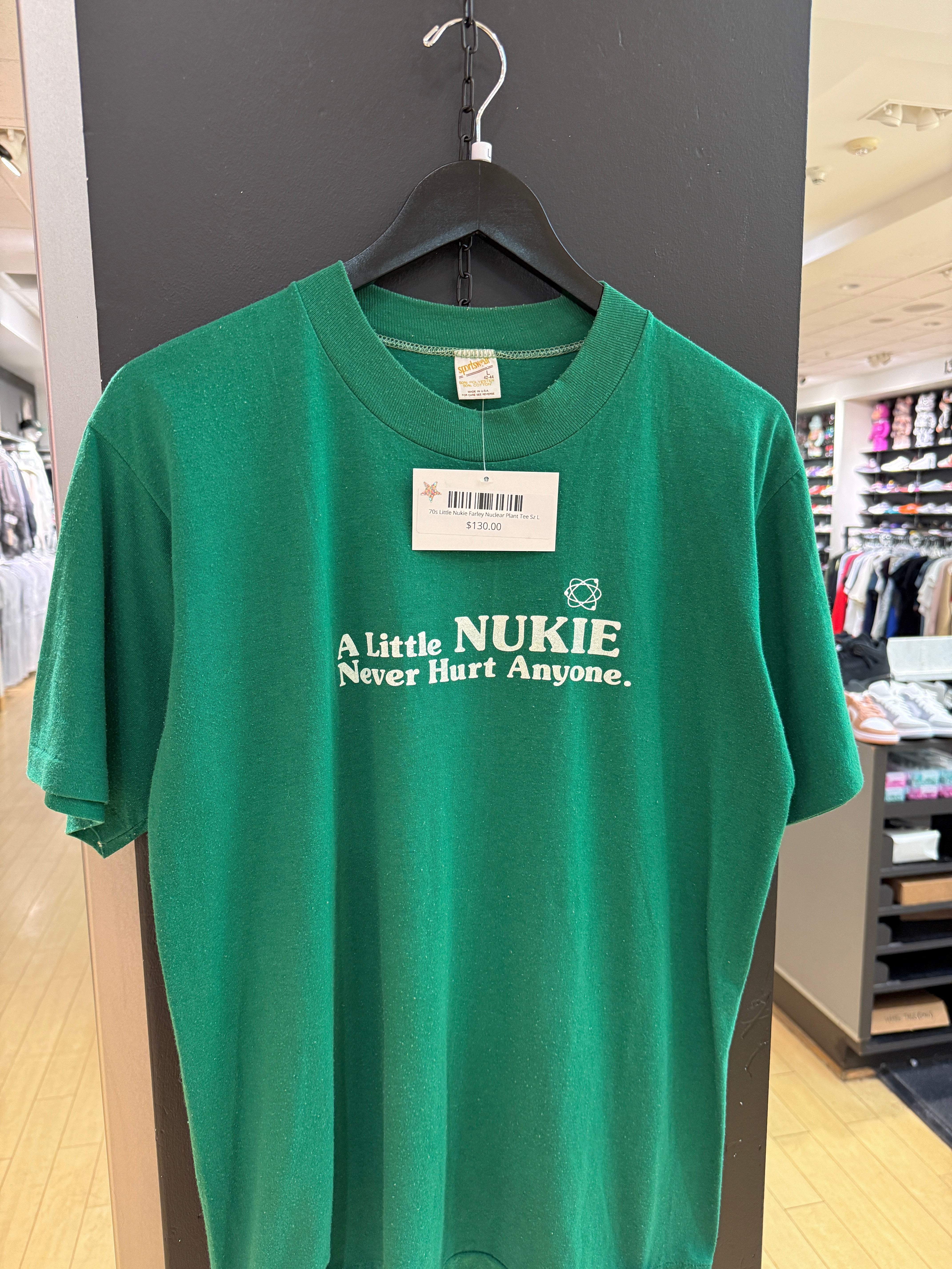 70s Little Nukie Farley Nuclear Plant Tee Sz L