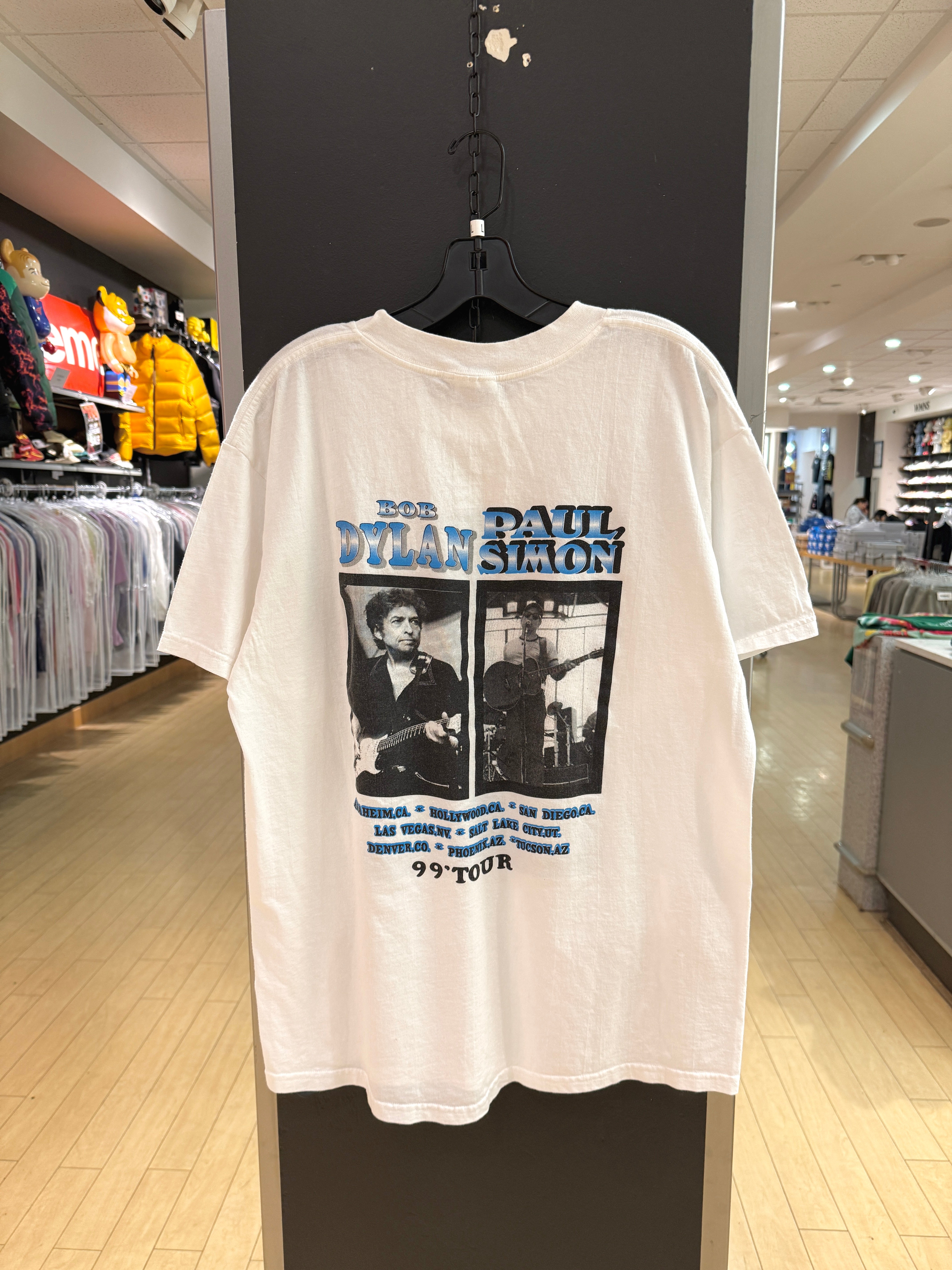 1999 Bob Dylan + Paul Simon Tour Tee Sz L