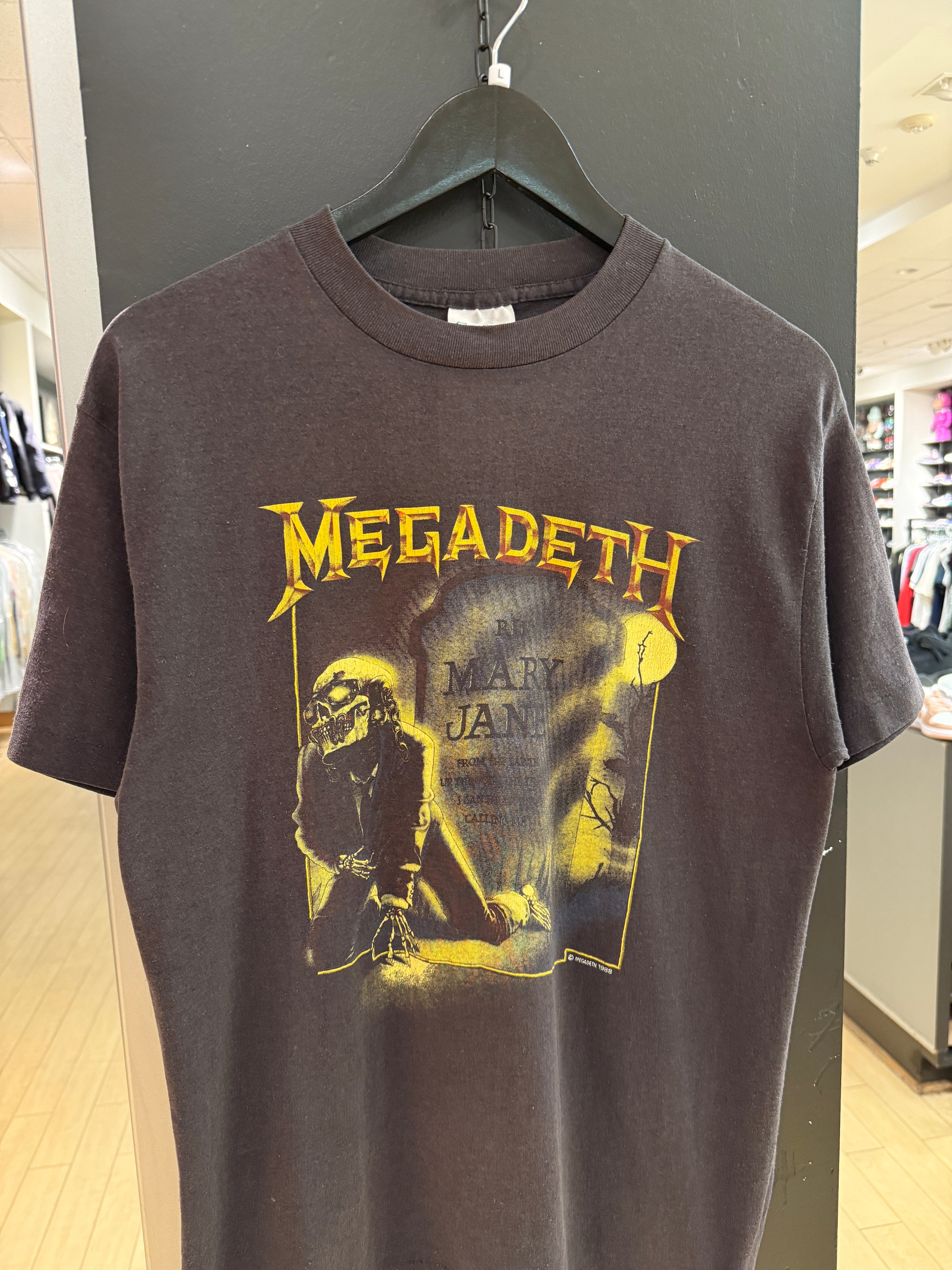 1988 Megadeth RIP Mary Jane Tee Sz L
