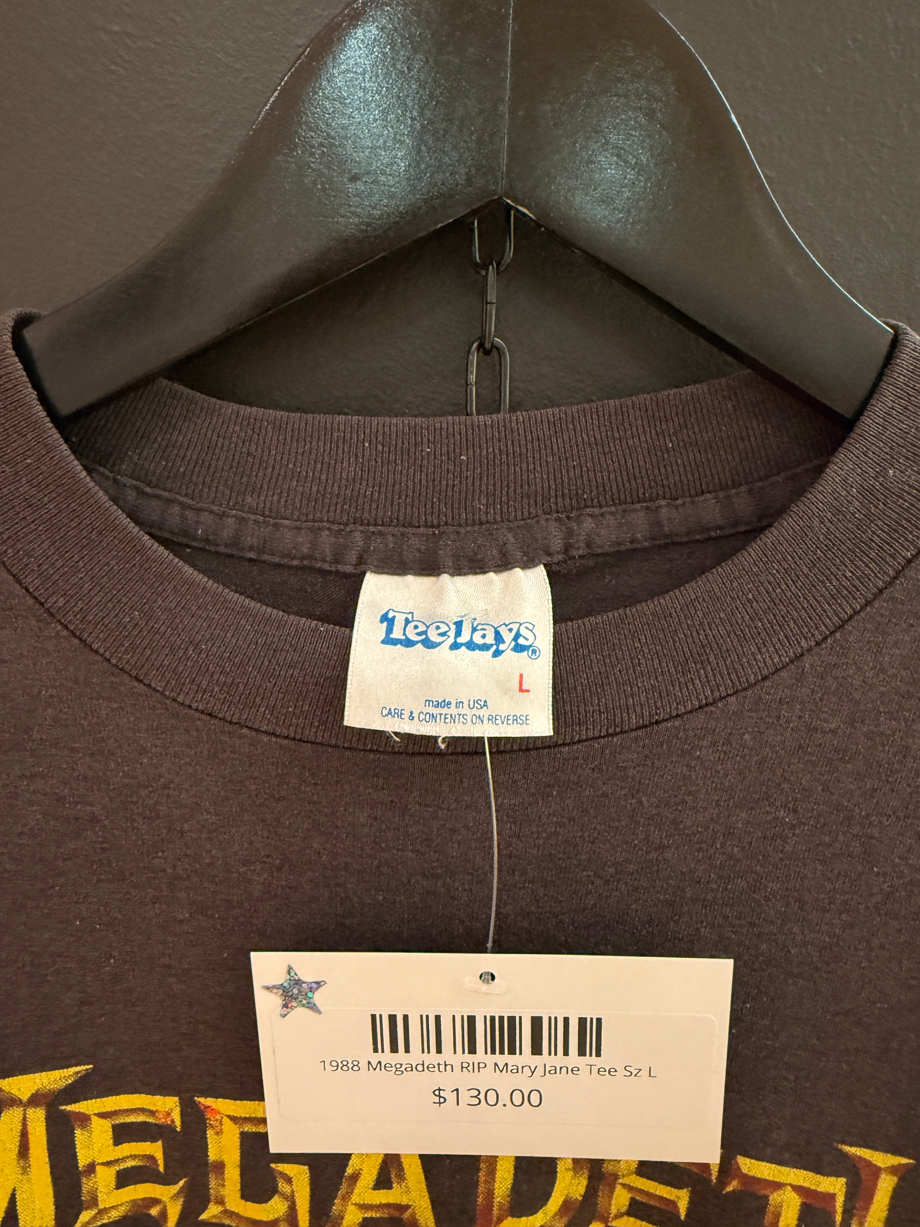 1988 Megadeth RIP Mary Jane Tee Sz L