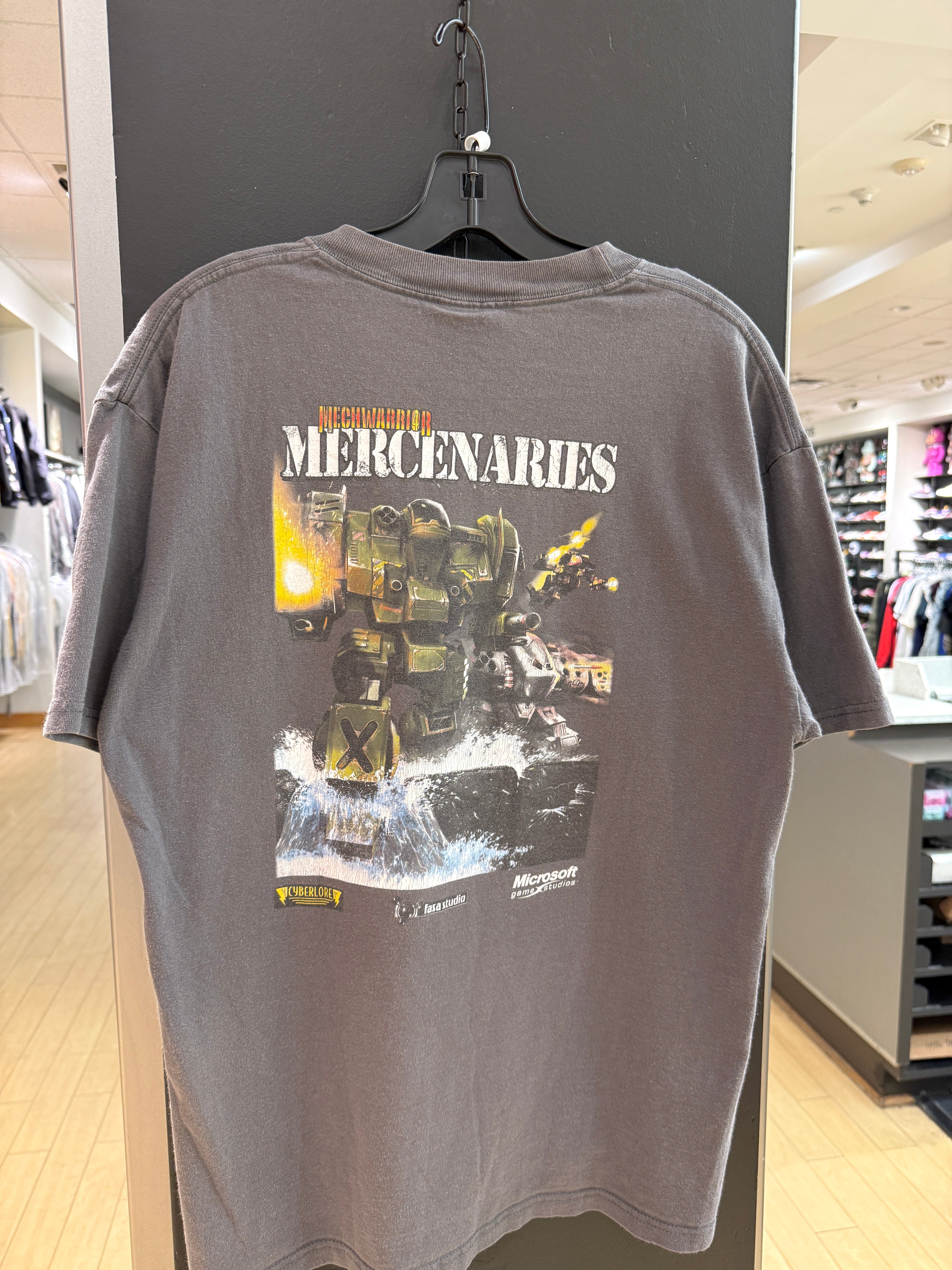 Y2K Mechwarrior 4 Video Game Promo Tee Sz L