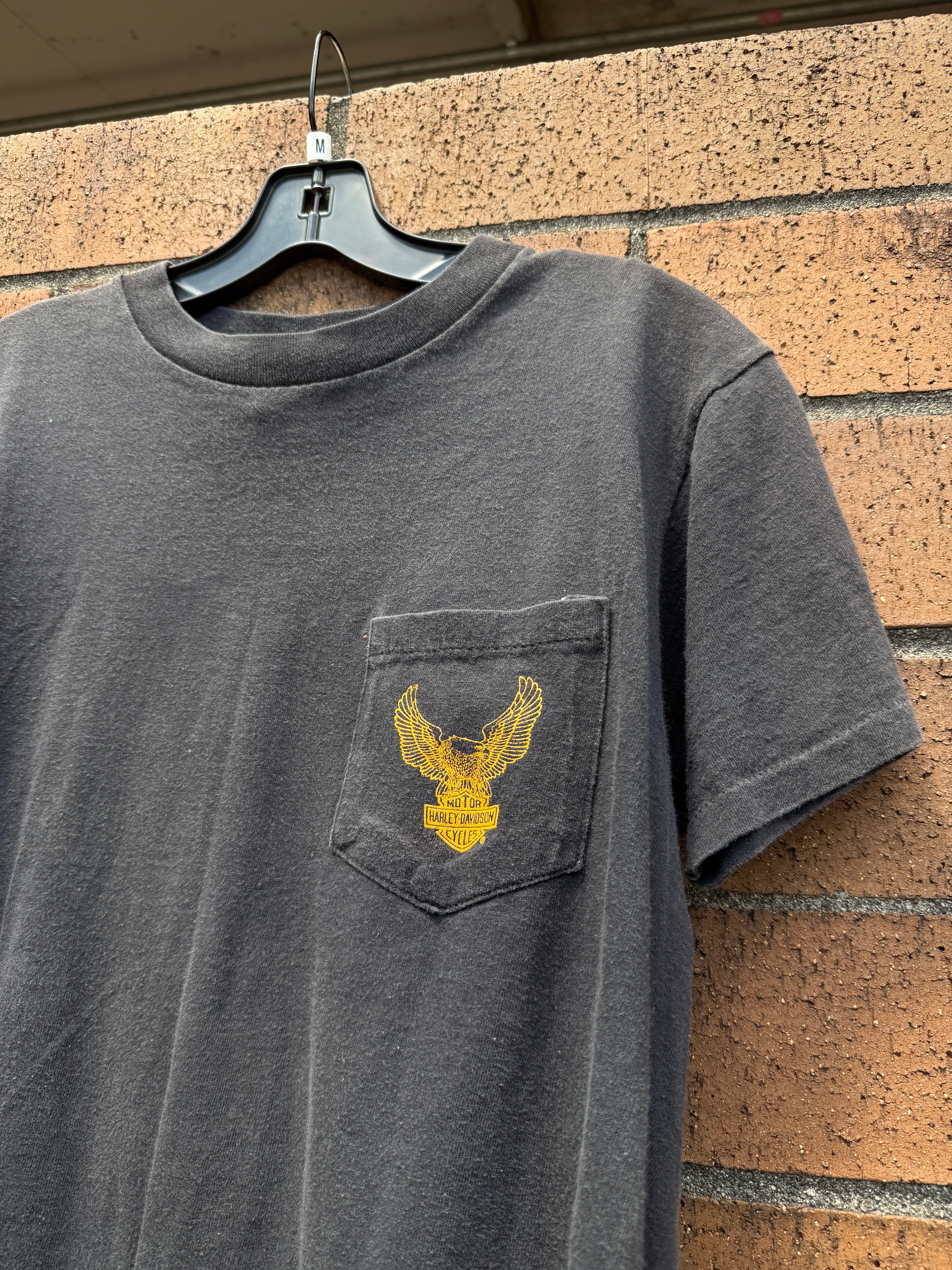 90s Harley Davidson Tacoma 3D Emblem Pocket Tee Size M