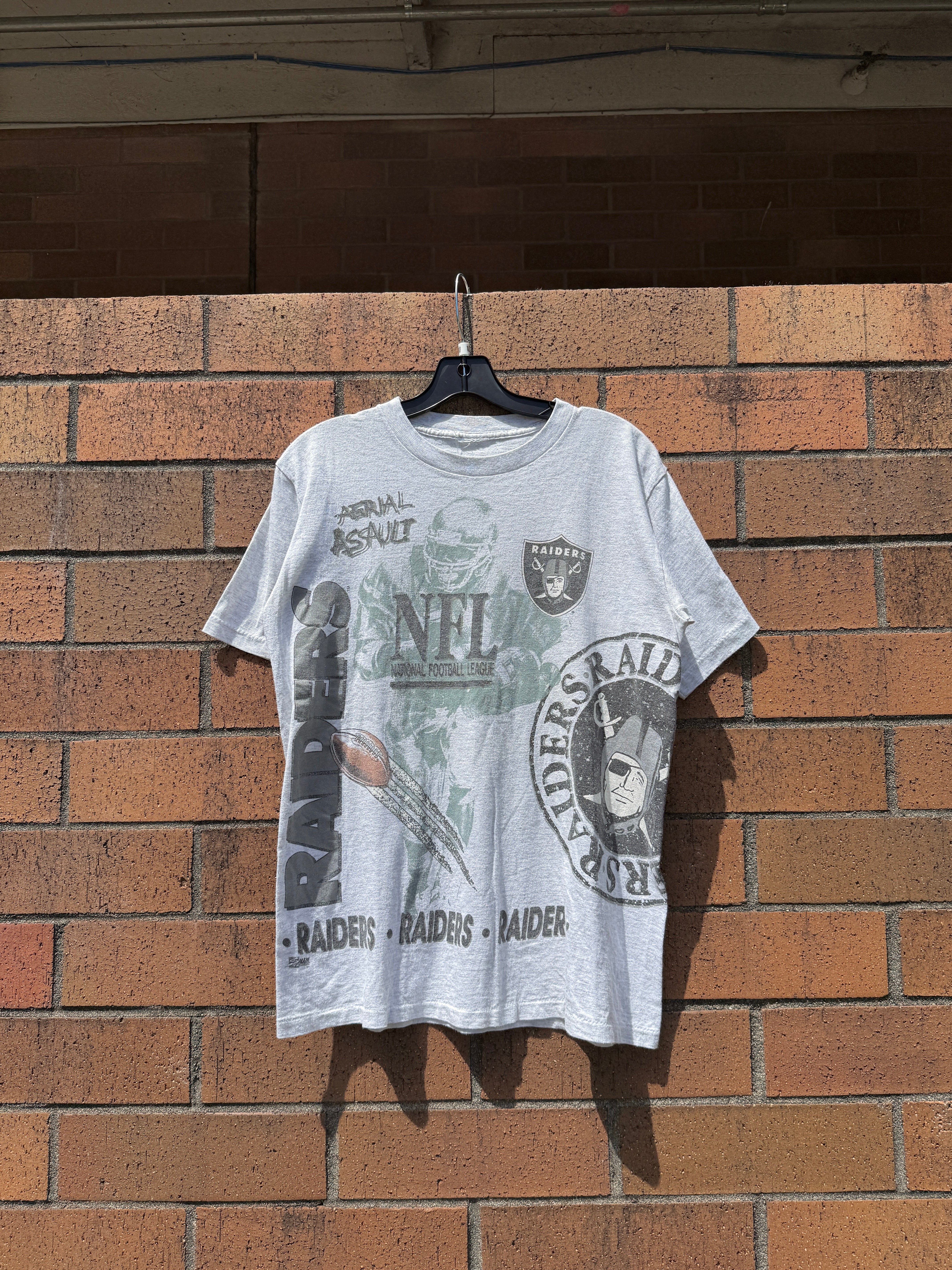 90s Oakland Raiders Salem Sportswear AOP Tee Size M