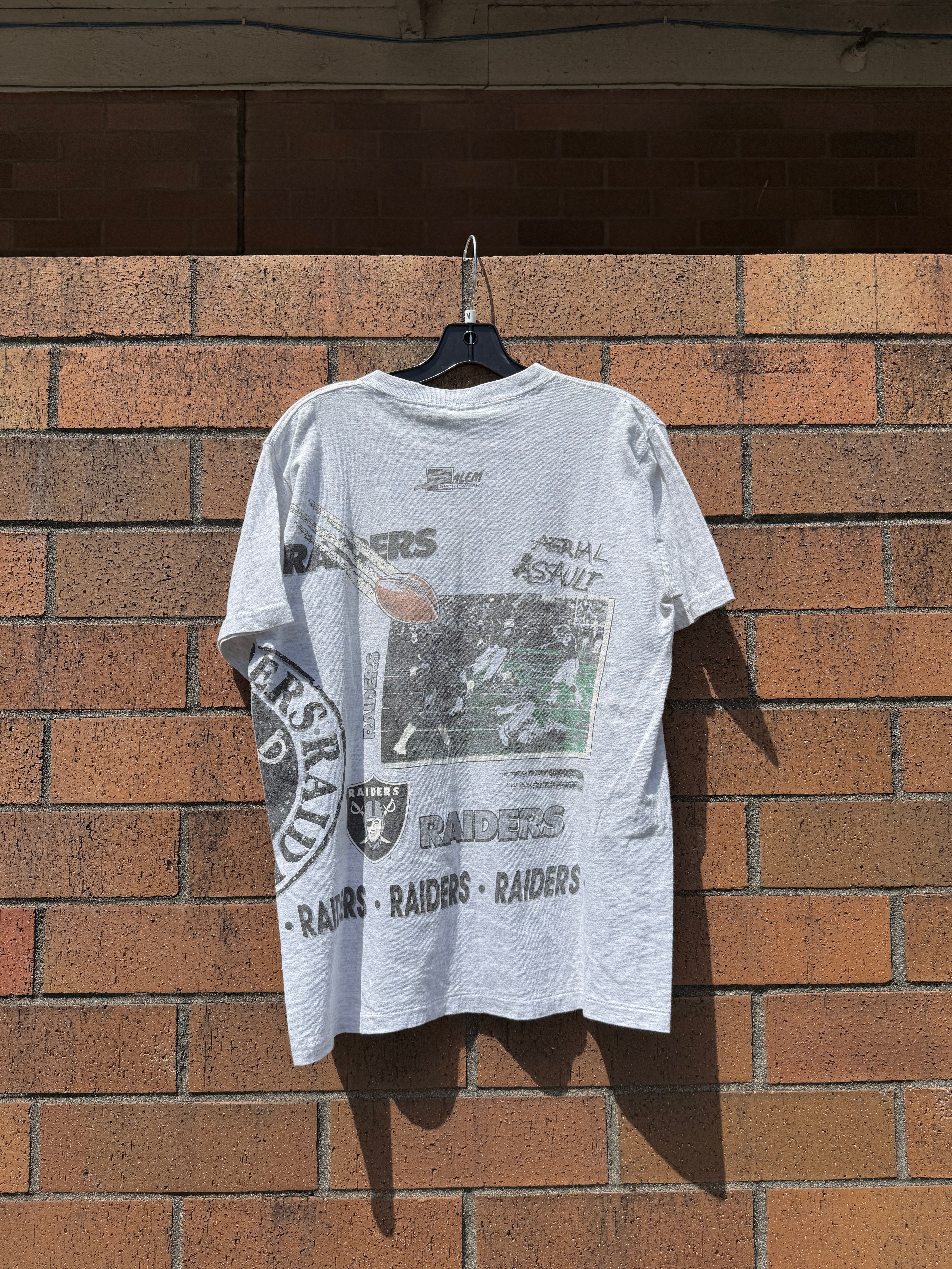 90s Oakland Raiders Salem Sportswear AOP Tee Size M