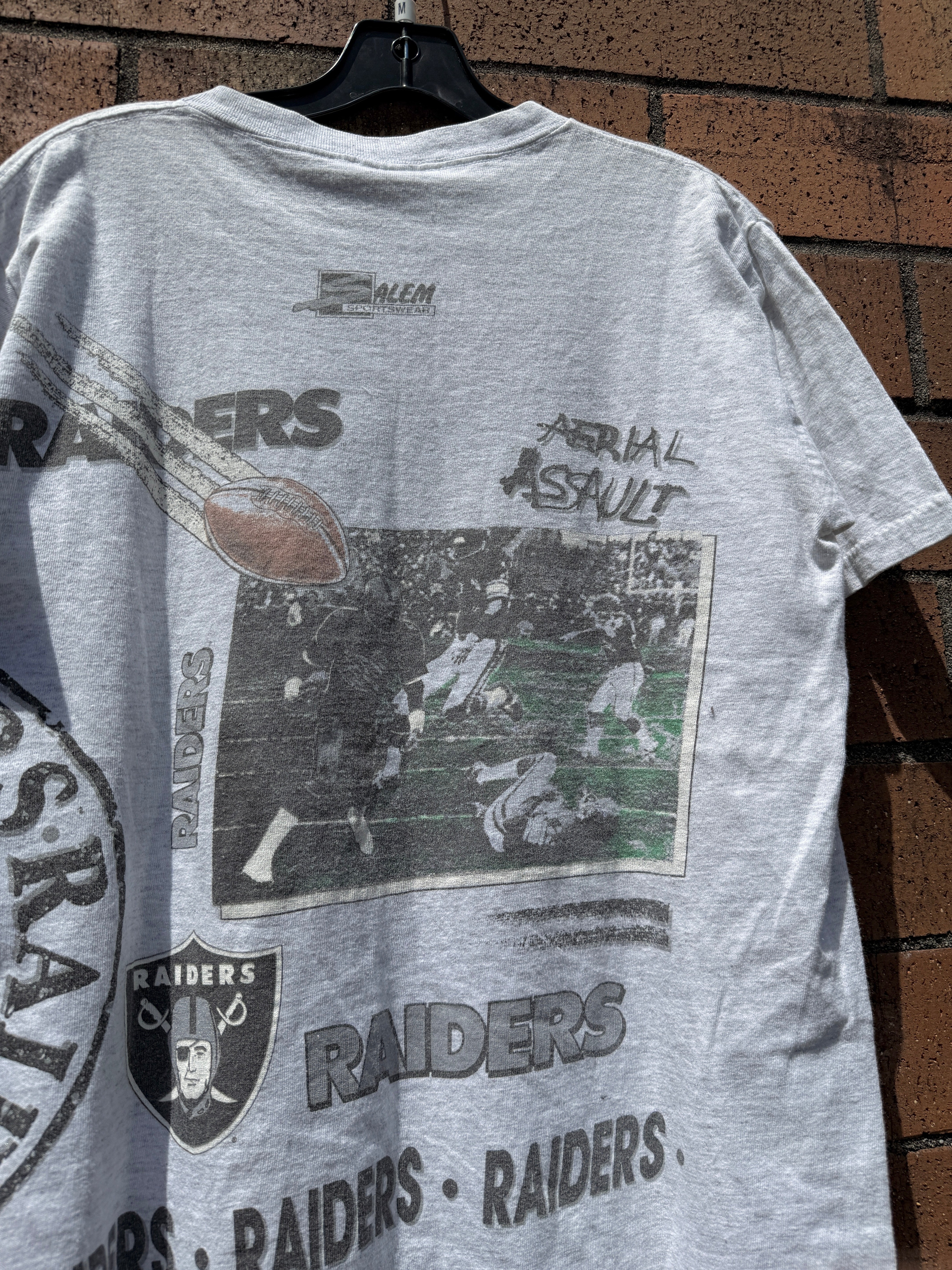 90s Oakland Raiders Salem Sportswear AOP Tee Size M