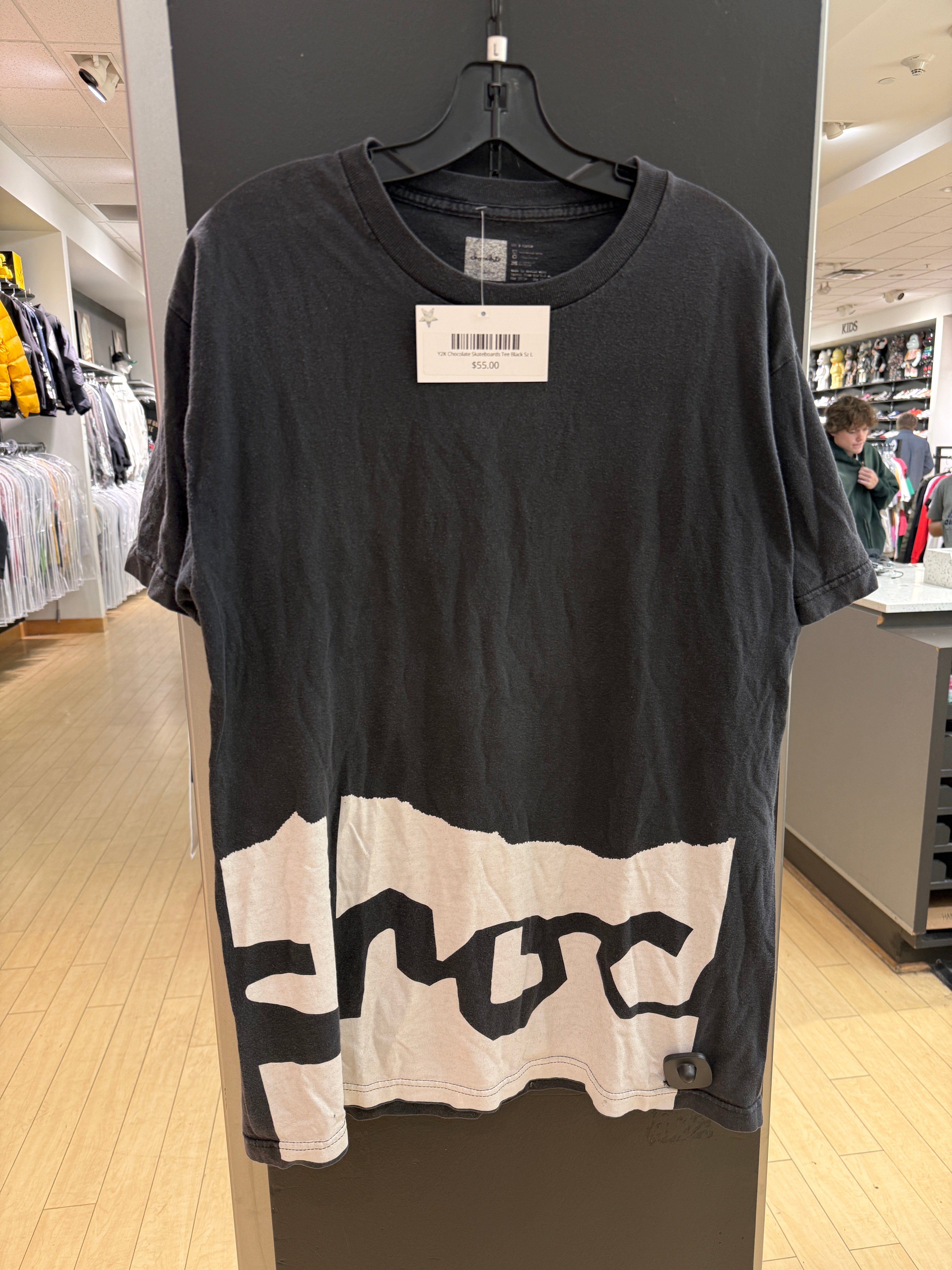 Y2K Chocolate Skateboards Tee Black Sz L