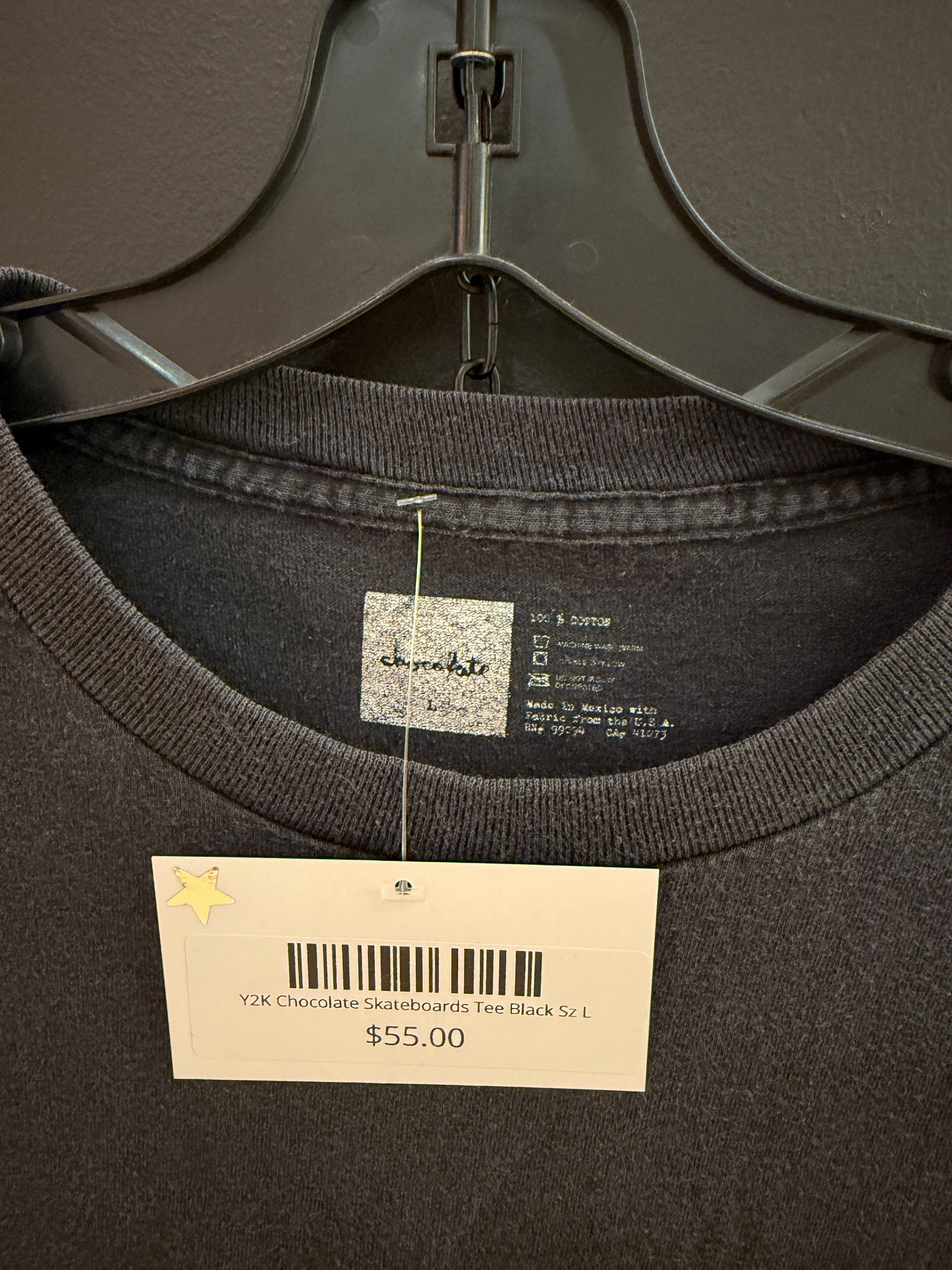 Y2K Chocolate Skateboards Tee Black Sz L