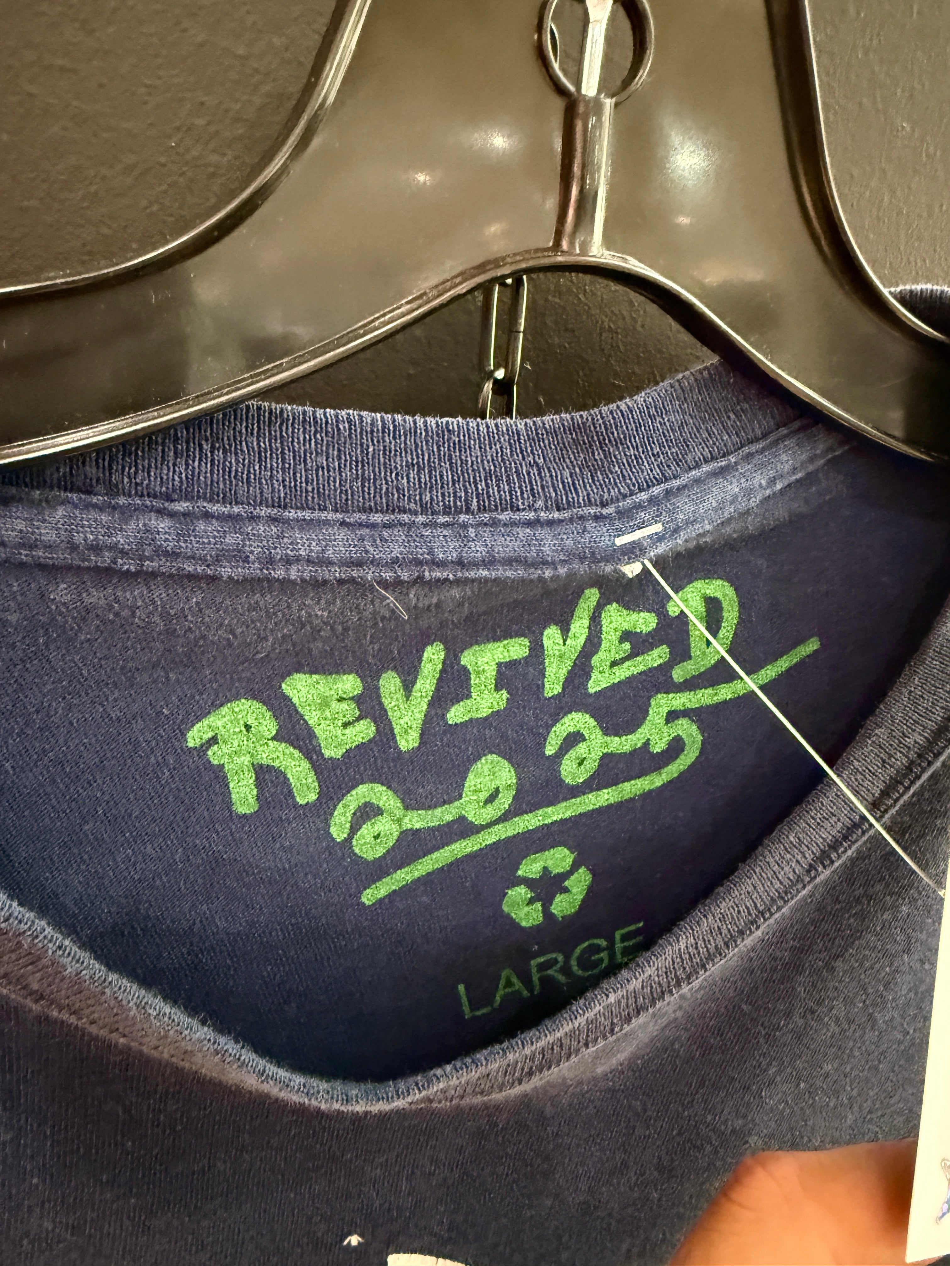 Asspizza Triple Green Box Logo Revived Tee Sz L