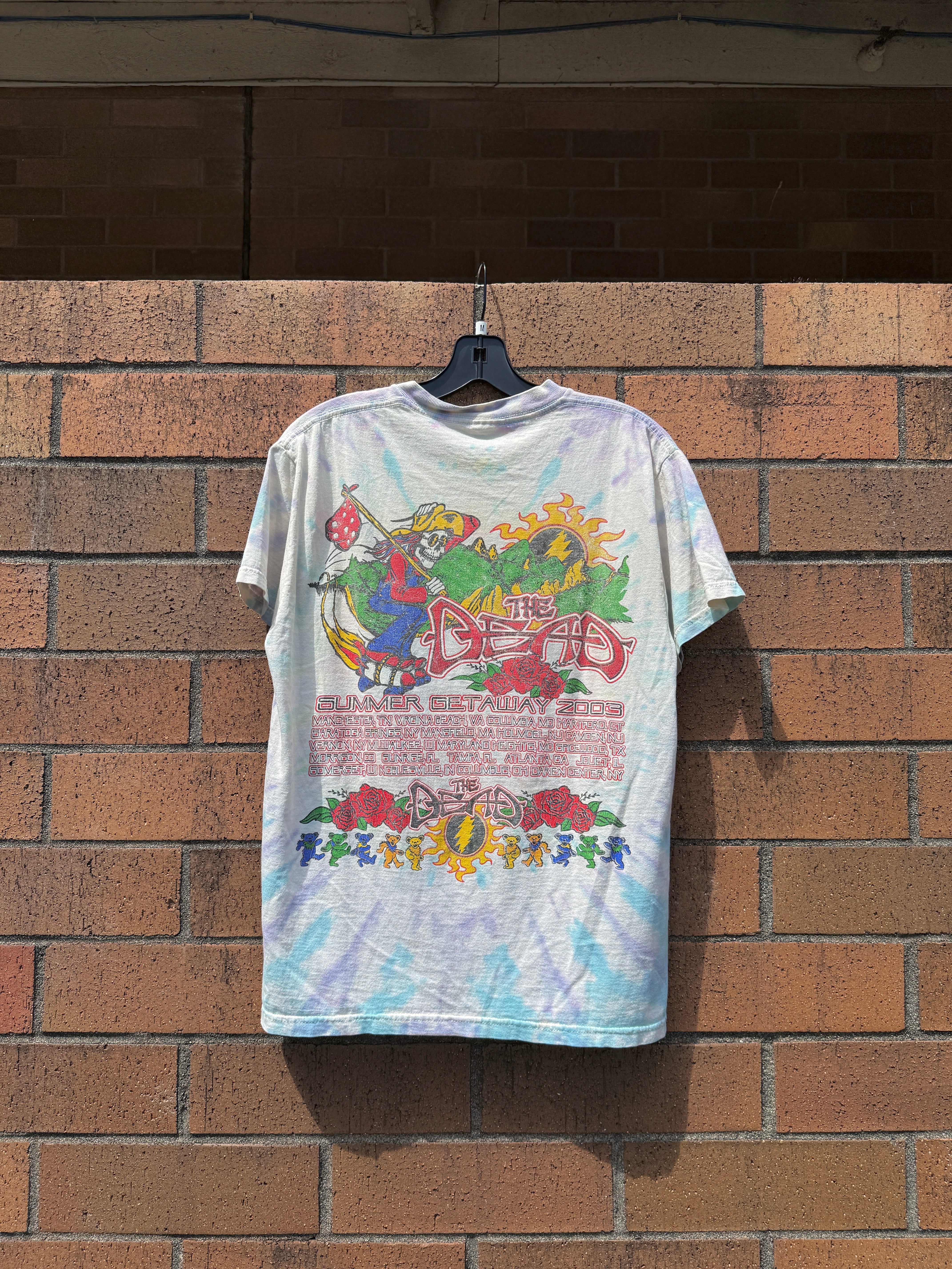 2003 Grateful Dead Summer Getaway Tour Tie Dye Tee Size M