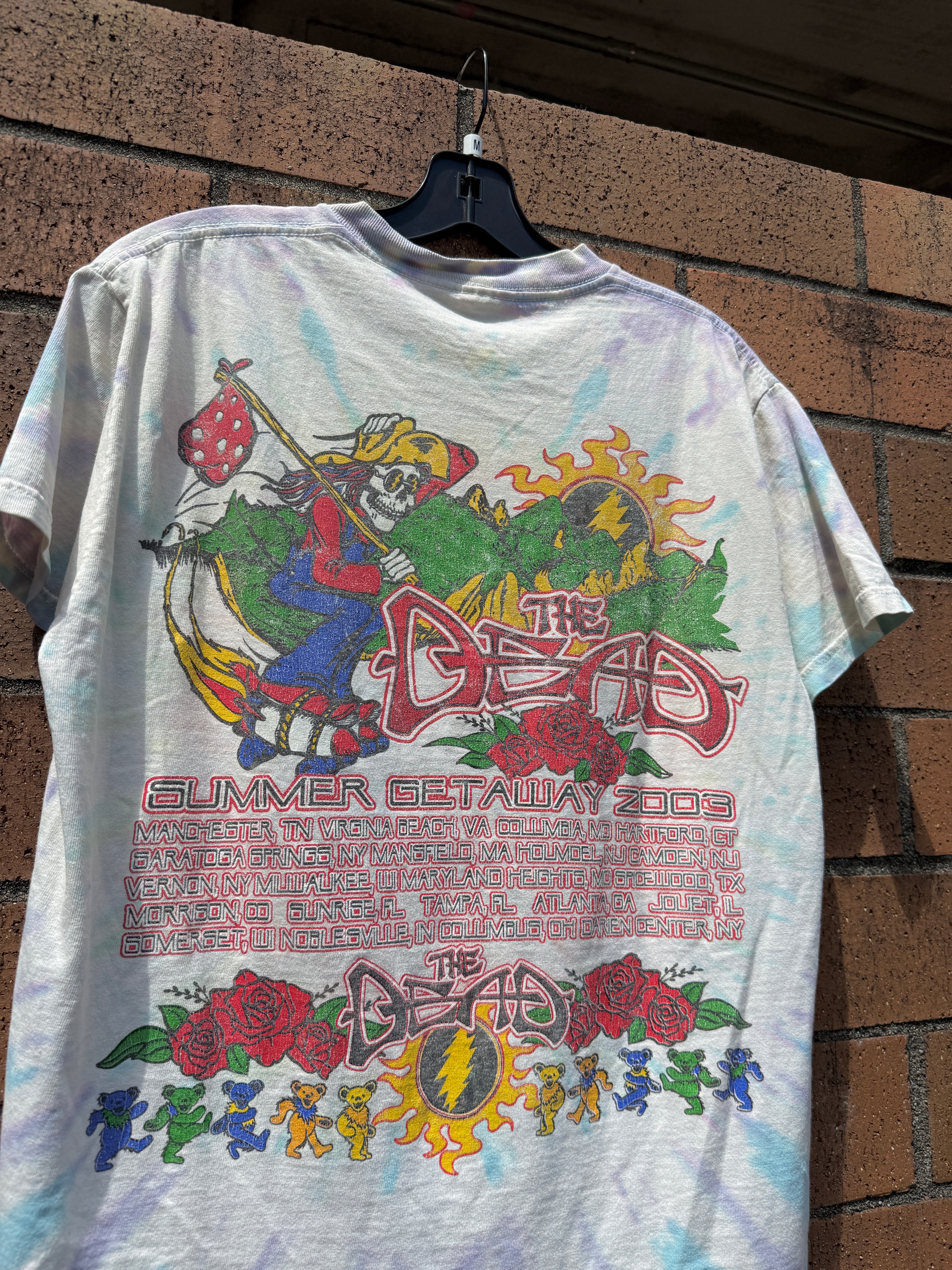 2003 Grateful Dead Summer Getaway Tour Tie Dye Tee Size M