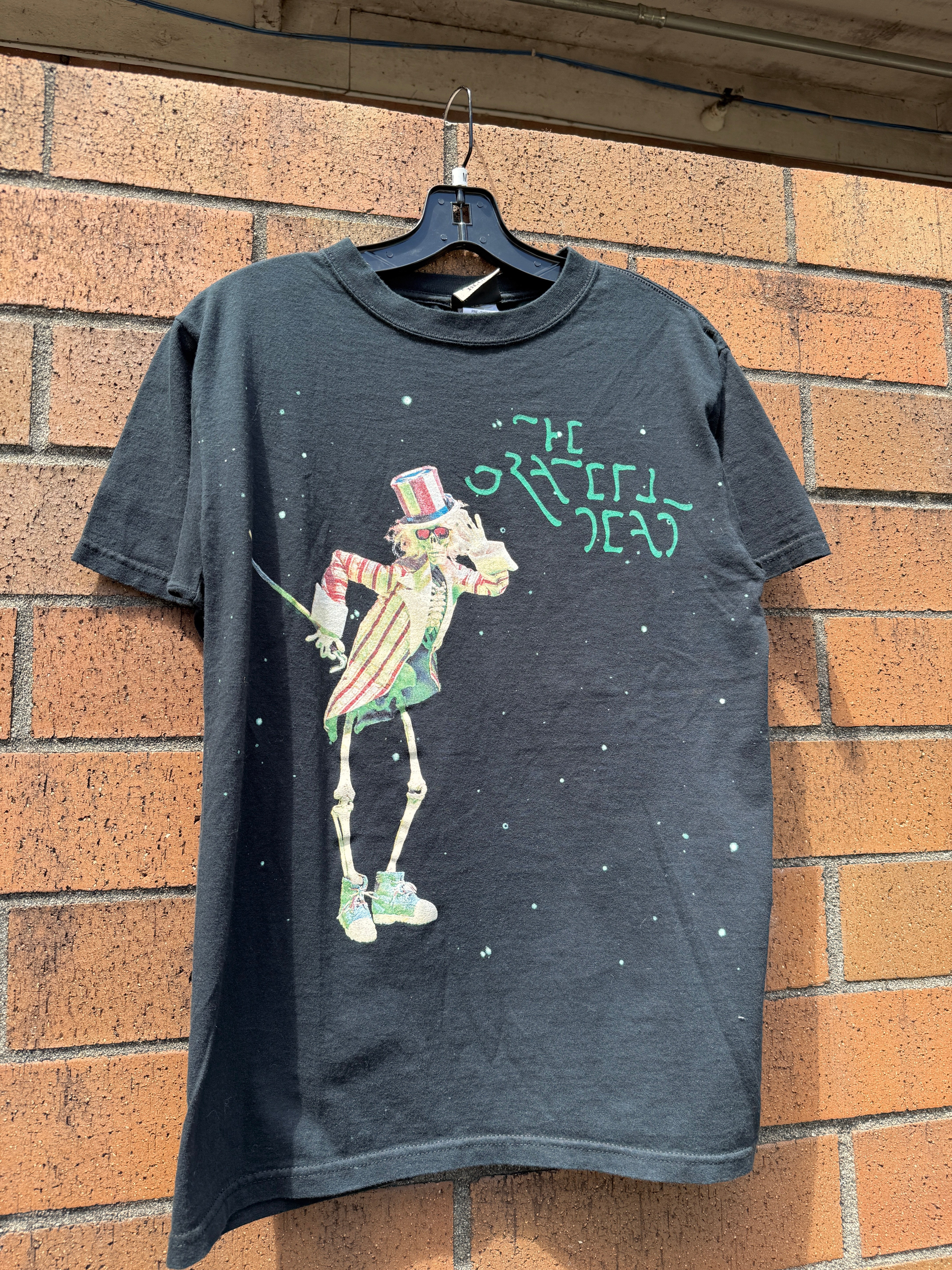Y2K Liquid Blue Grateful Dead Uncle Sam Skeleton Tee Size M