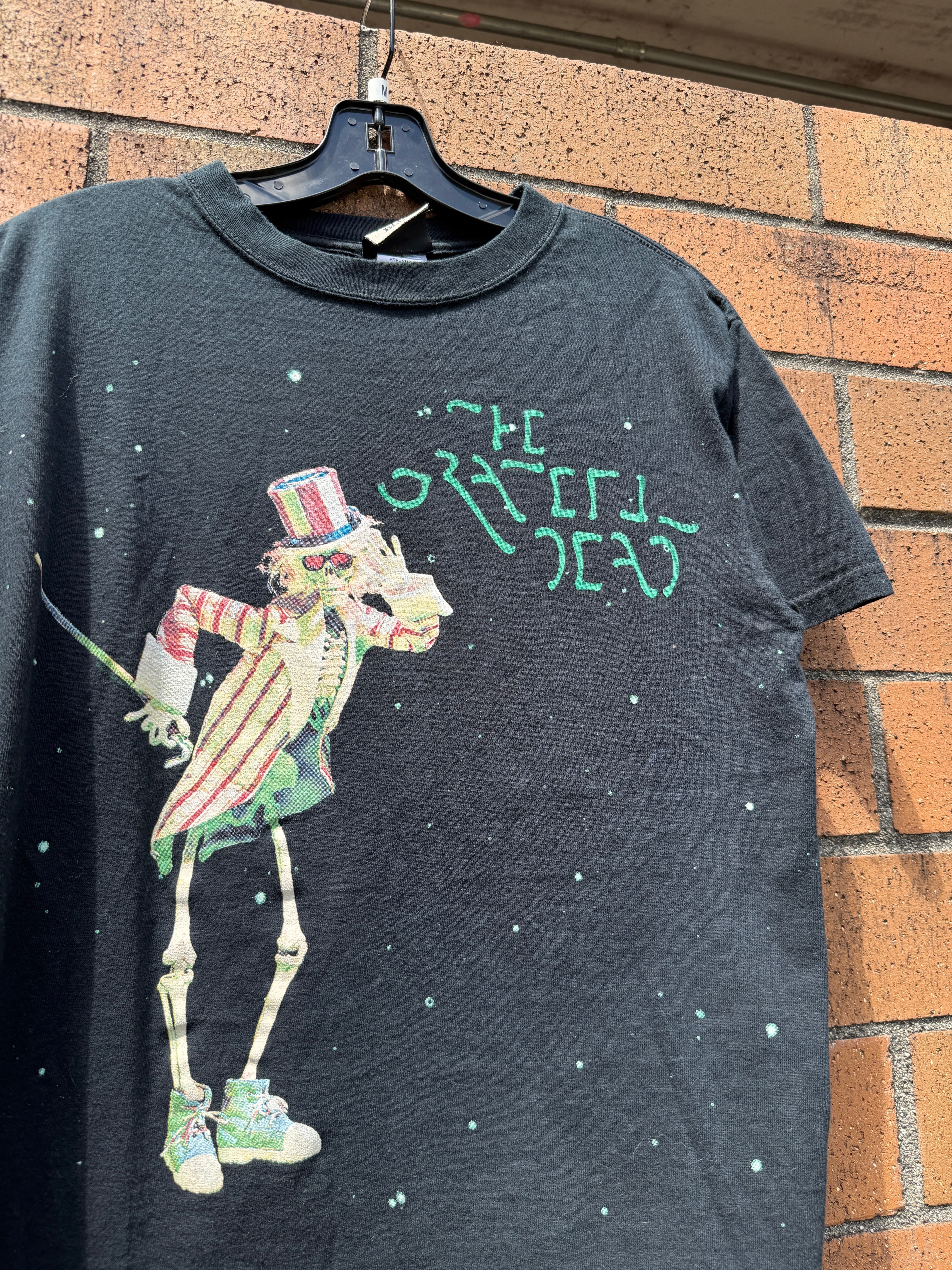 Y2K Liquid Blue Grateful Dead Uncle Sam Skeleton Tee Size M