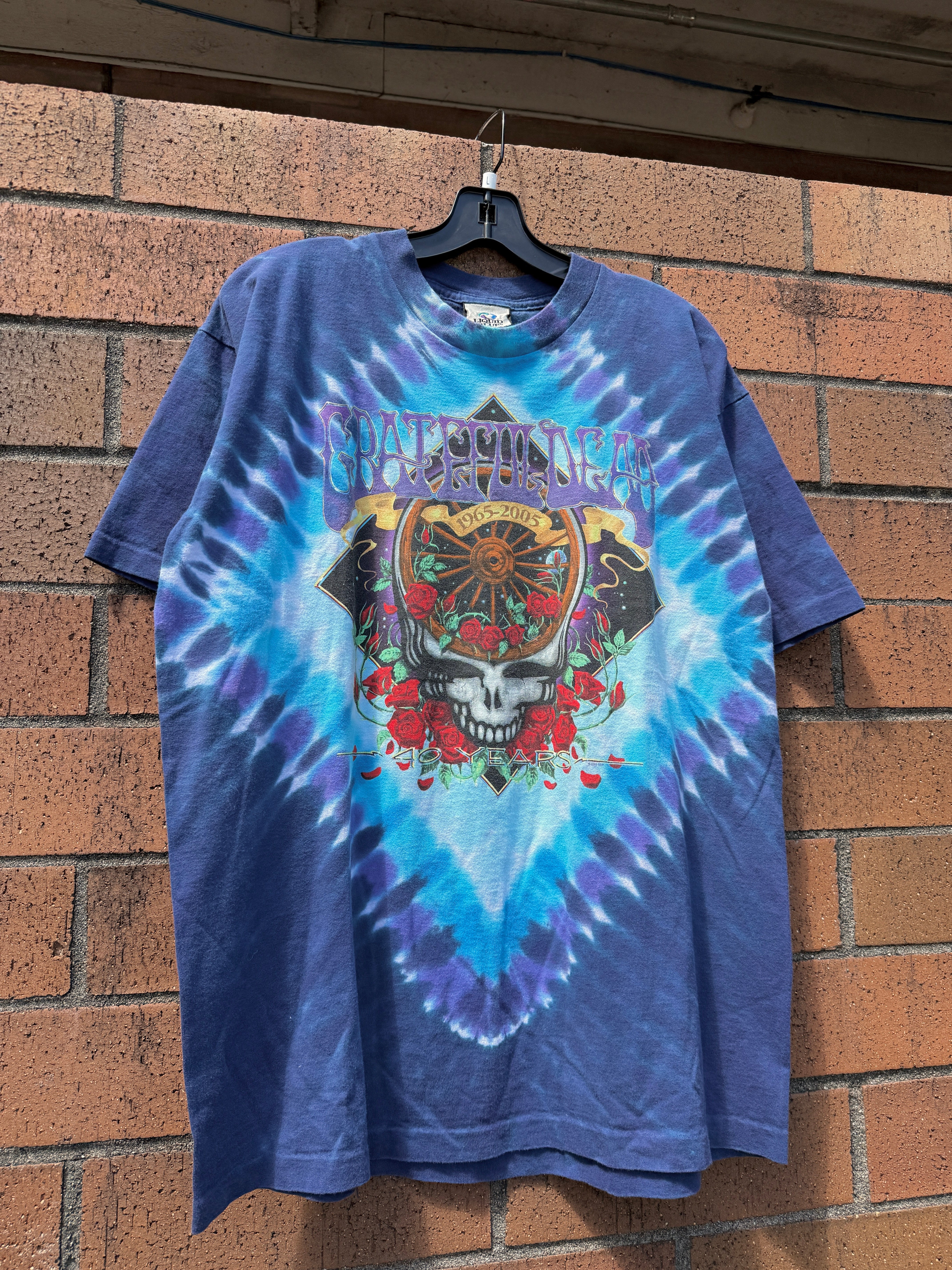 2005 Liquid Blue Grateful Dead 40 Years Tie Dye Tee Size L